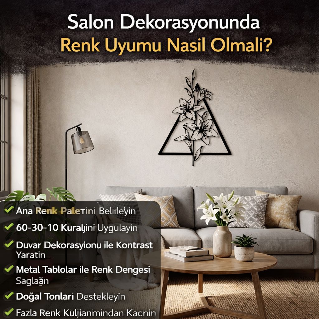 Salon Dekorasyonunda Renk Uyumu Nasıl Olmalı?