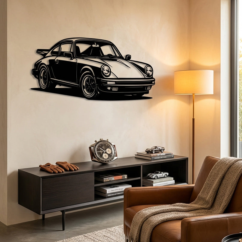 Porsche 911 – Klasik Spor Araba Metal Duvar Dekoru