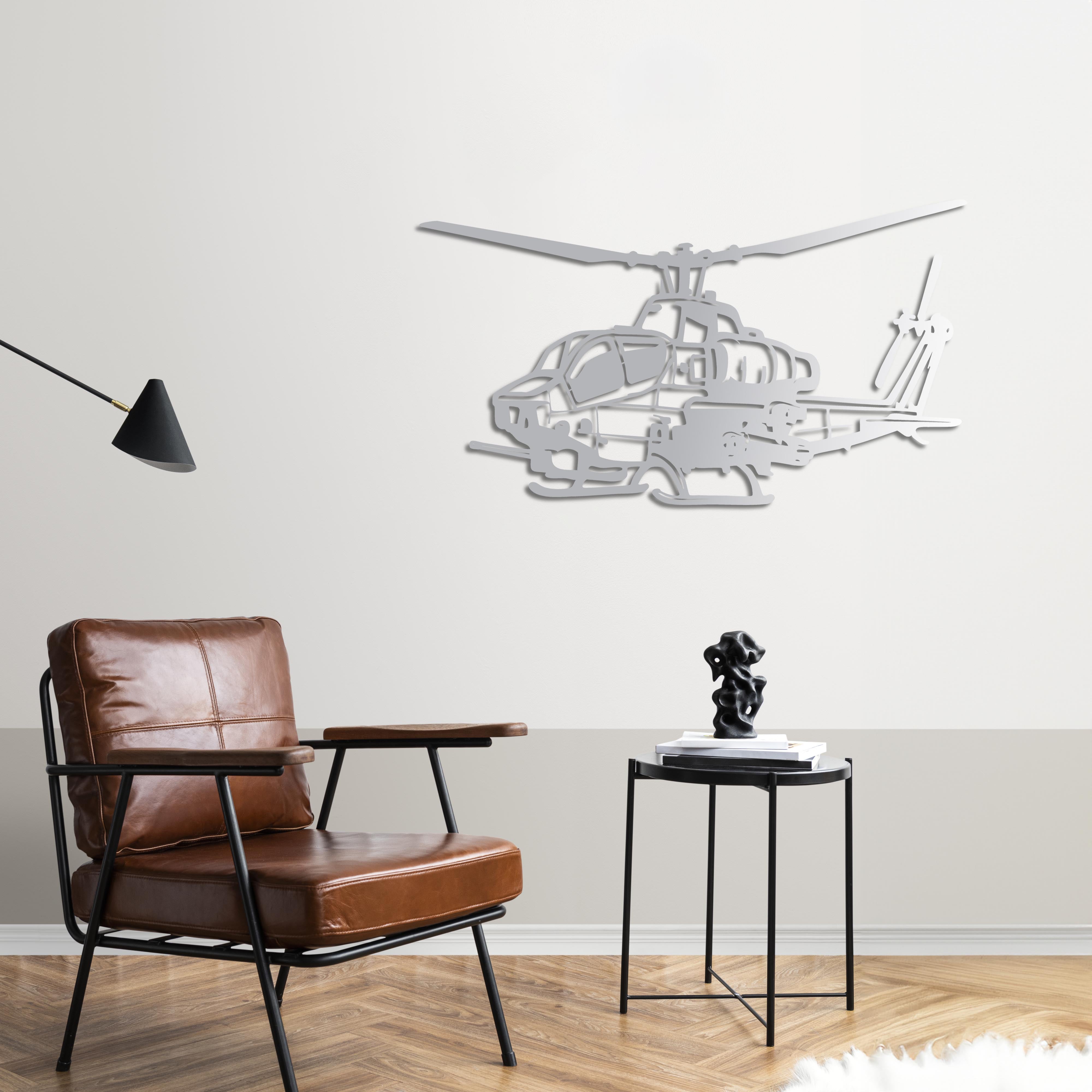 AH-1W Super Cobra Helikopter Metal Duvar Dekoru