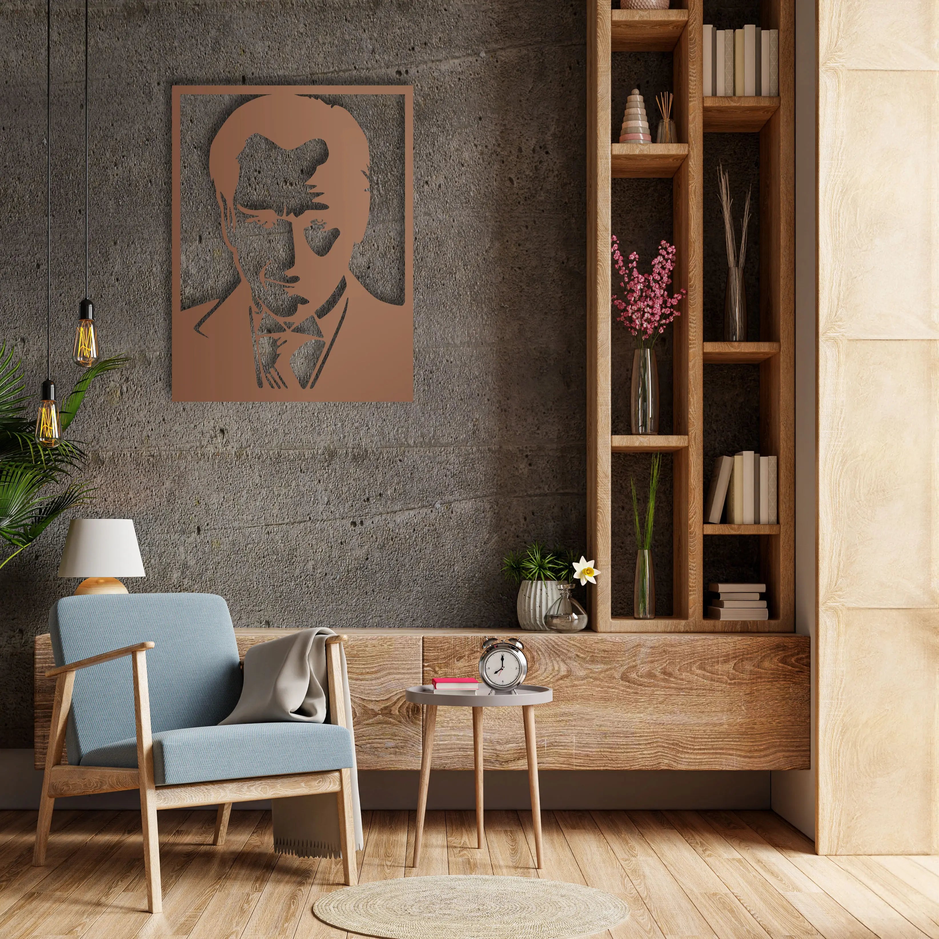 Mustafa Kemal Atatürk Metal Duvar Dekoru Laser Artique