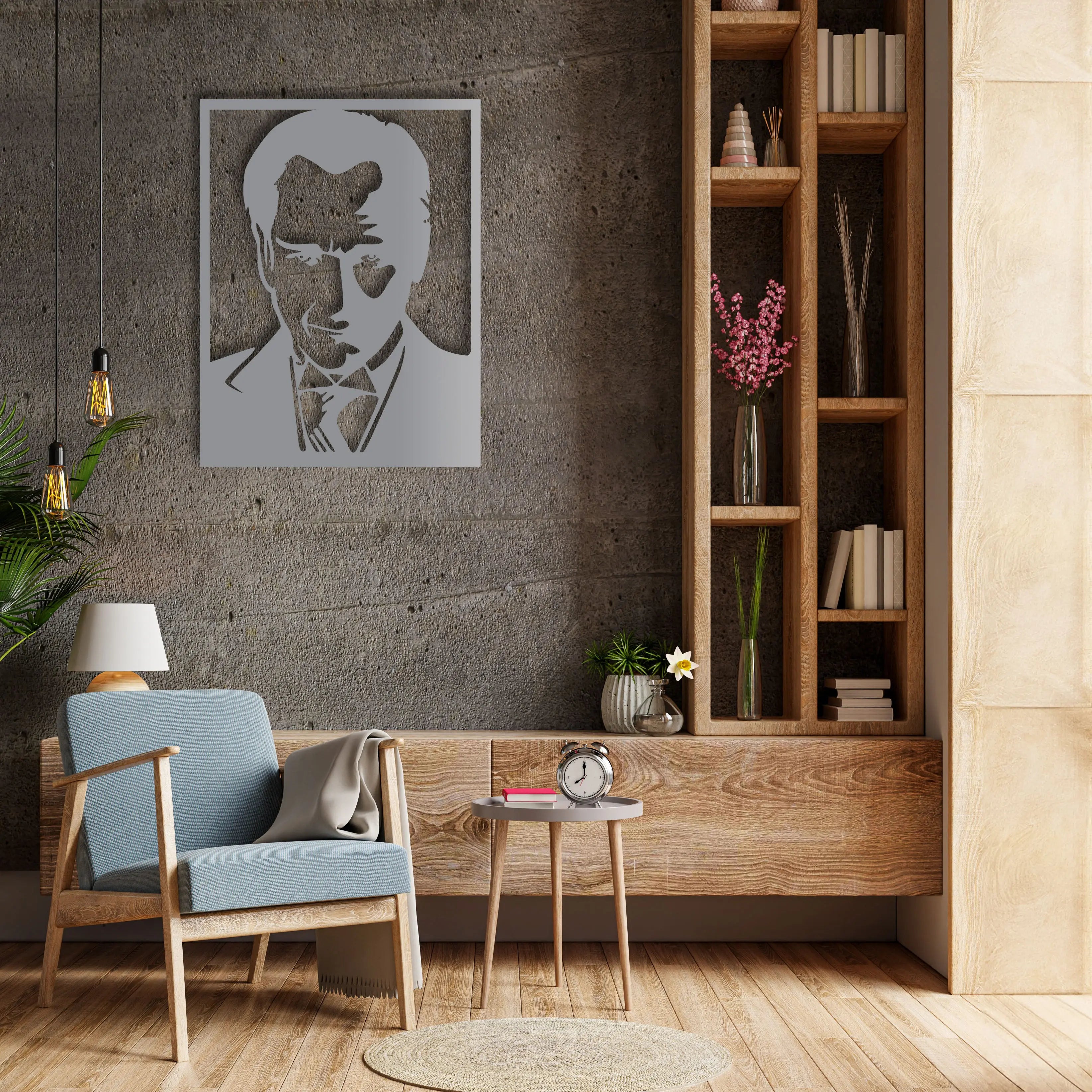 Mustafa Kemal Atatürk Metal Duvar Dekoru Laser Artique