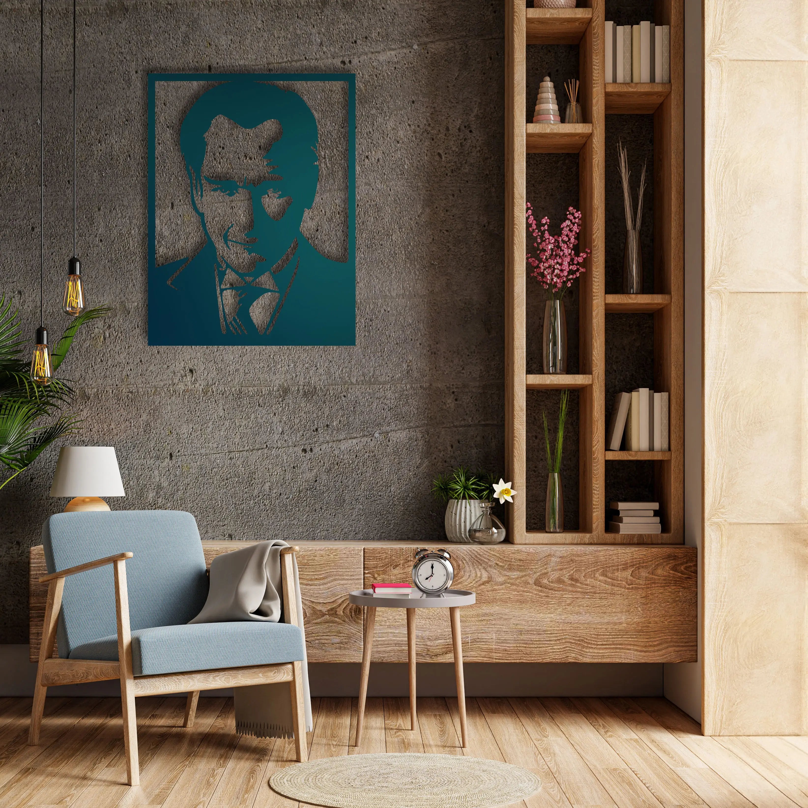 Mustafa Kemal Atatürk Metal Duvar Dekoru Laser Artique