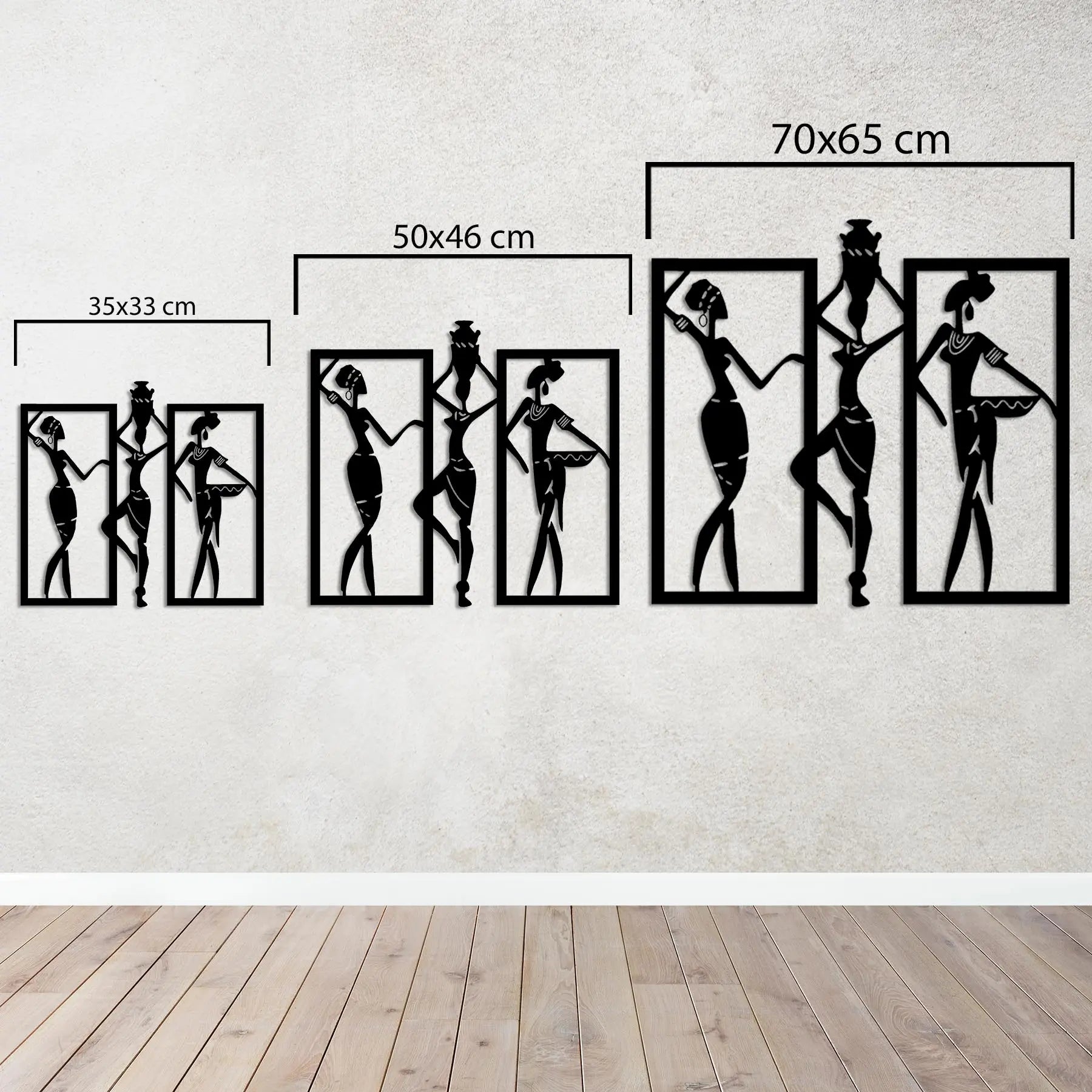 Afrika'nın Ritmi - Metal Duvar Dekoru Laser Artique