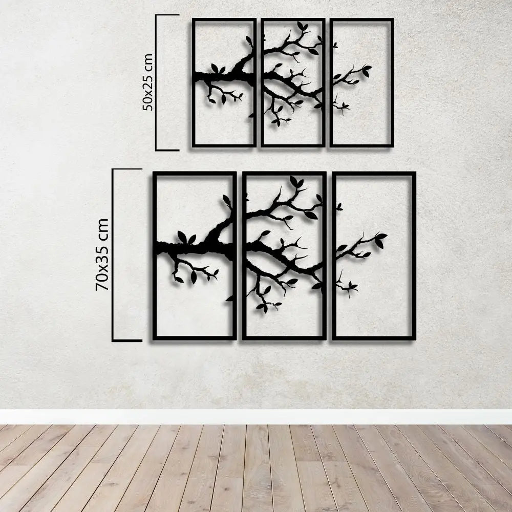 Sakinlik Dalları Metal Duvar Dekoru Laser Artique