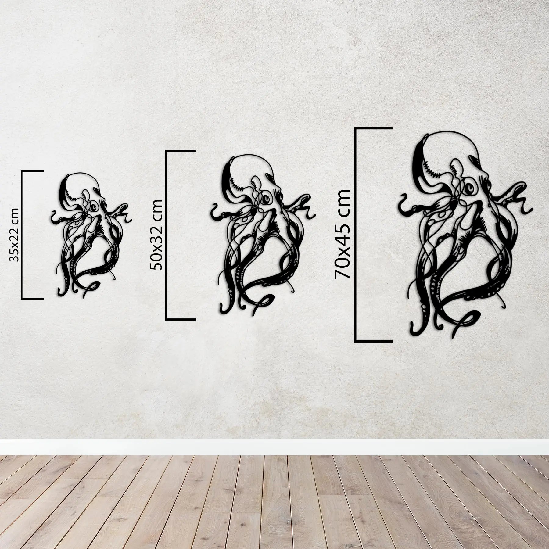 Okyanus’un Efendisi – Ahtapot Metal Duvar Dekoru Laser Artique