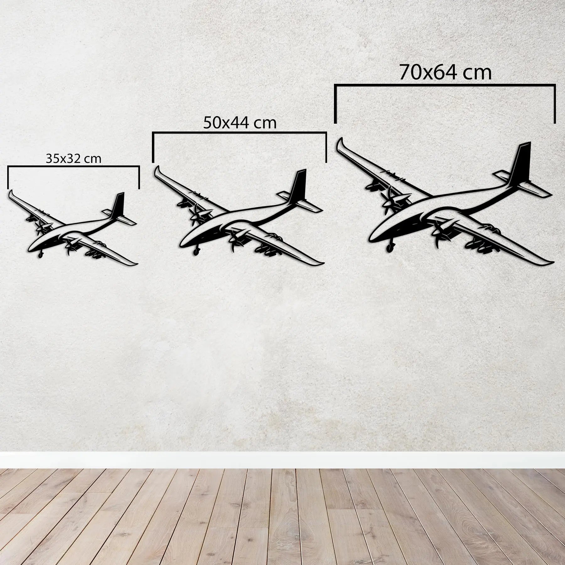 Bayraktar Akıncı TİHA – Metal Duvar Dekoru Laser Artique