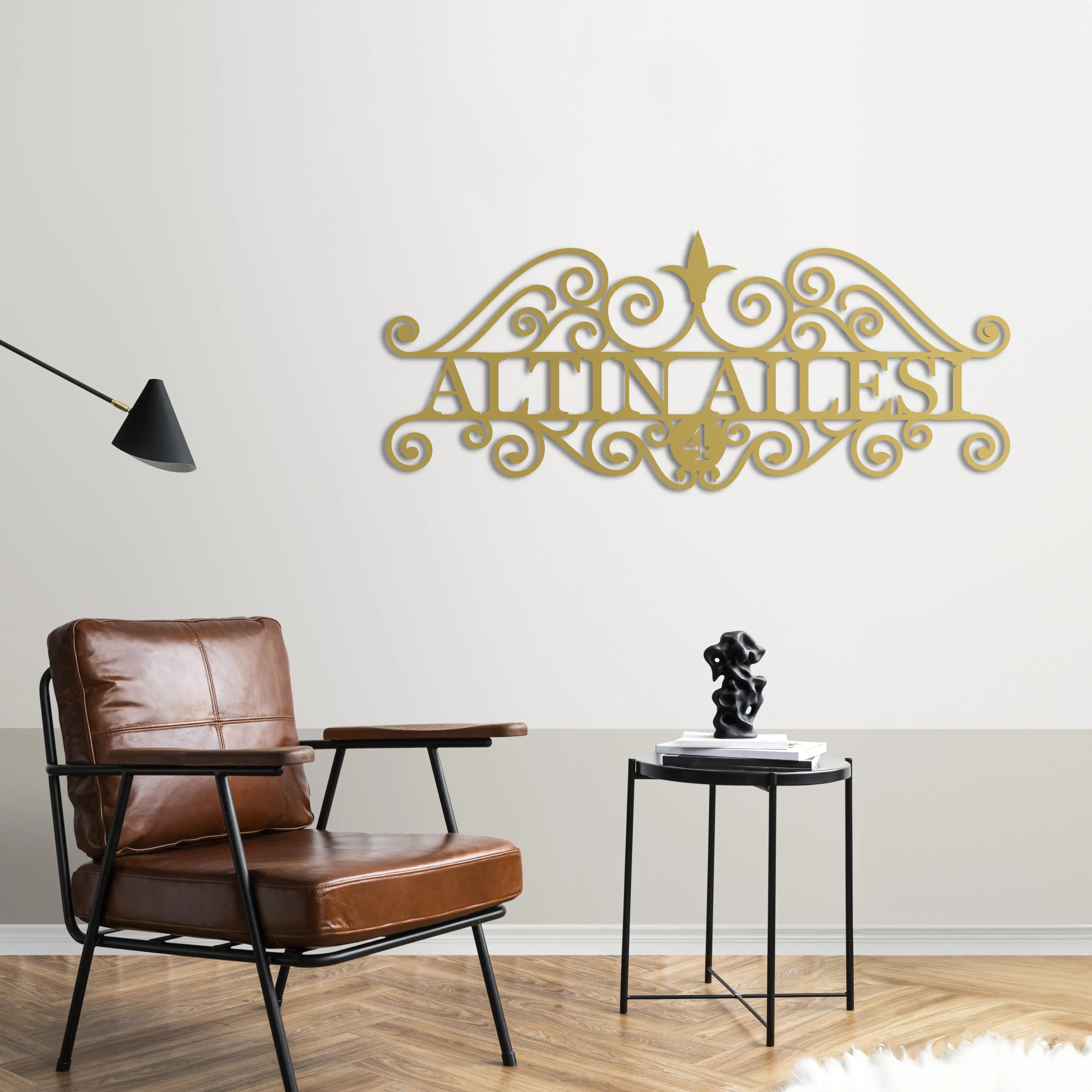 Kişiye Özel Aile İsimliği – Metal Duvar Dekoru Laser Artique