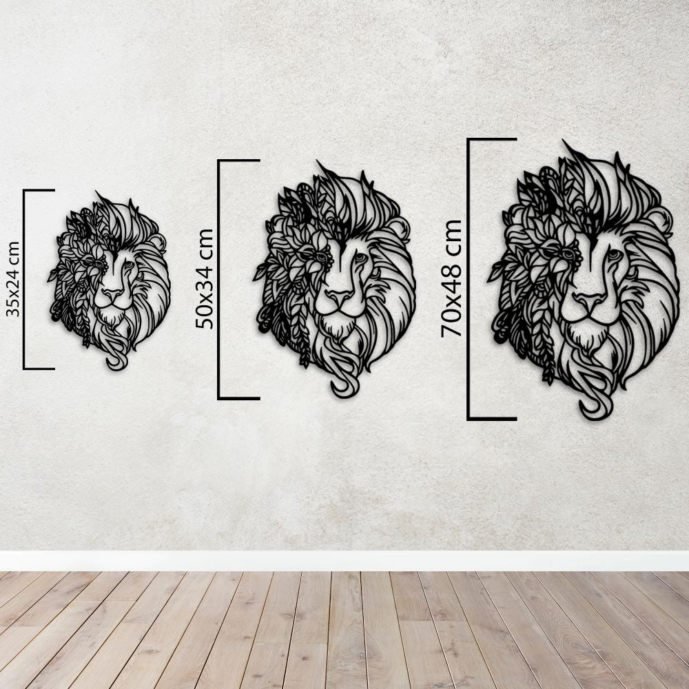 Aslan Ruhu Metal Duvar Dekoru