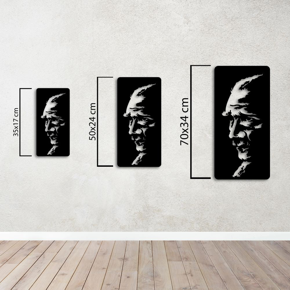 Atatürk'ün Portresi Metal Duvar Dekoru