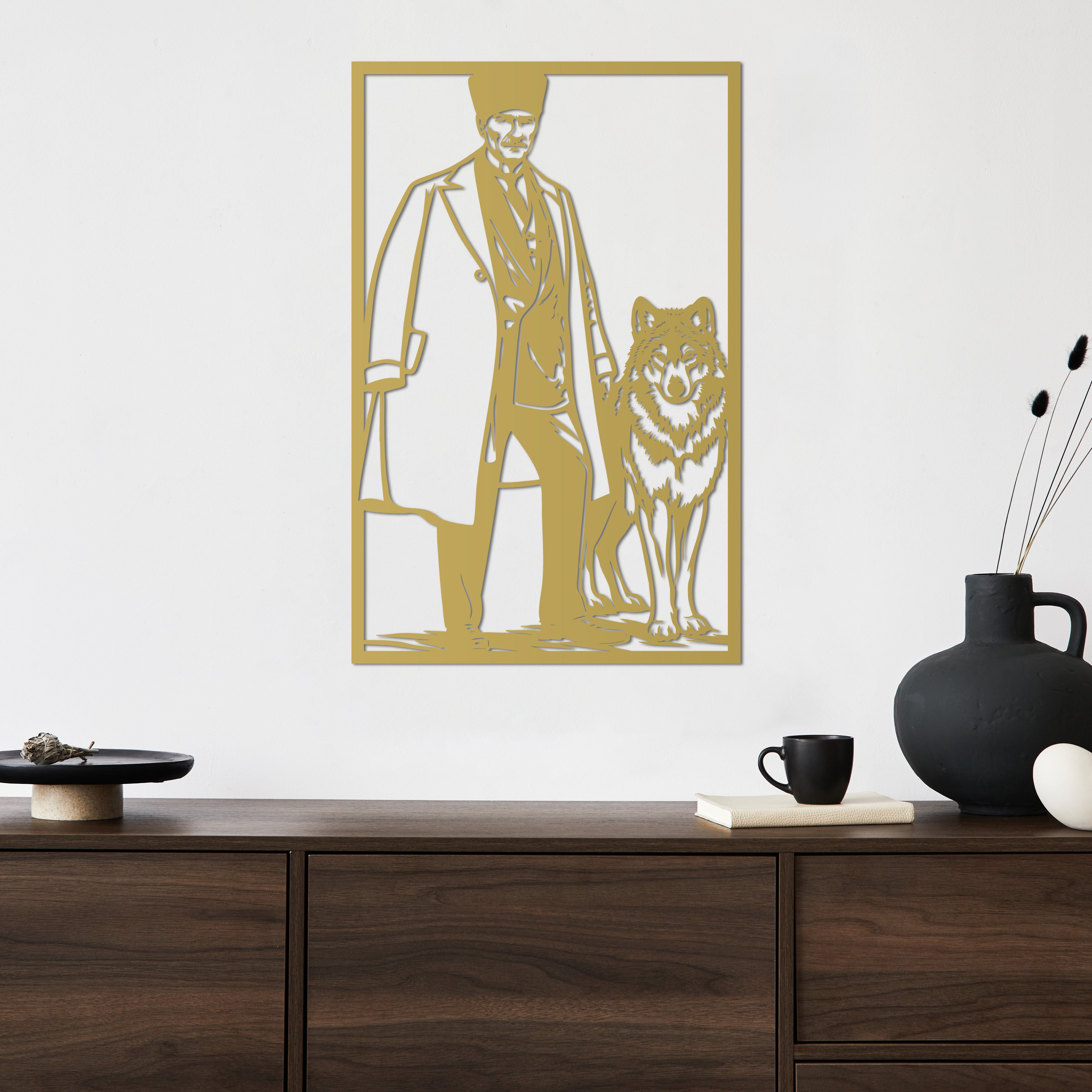 Asil Lider Atatürk Metal Duvar Dekoru