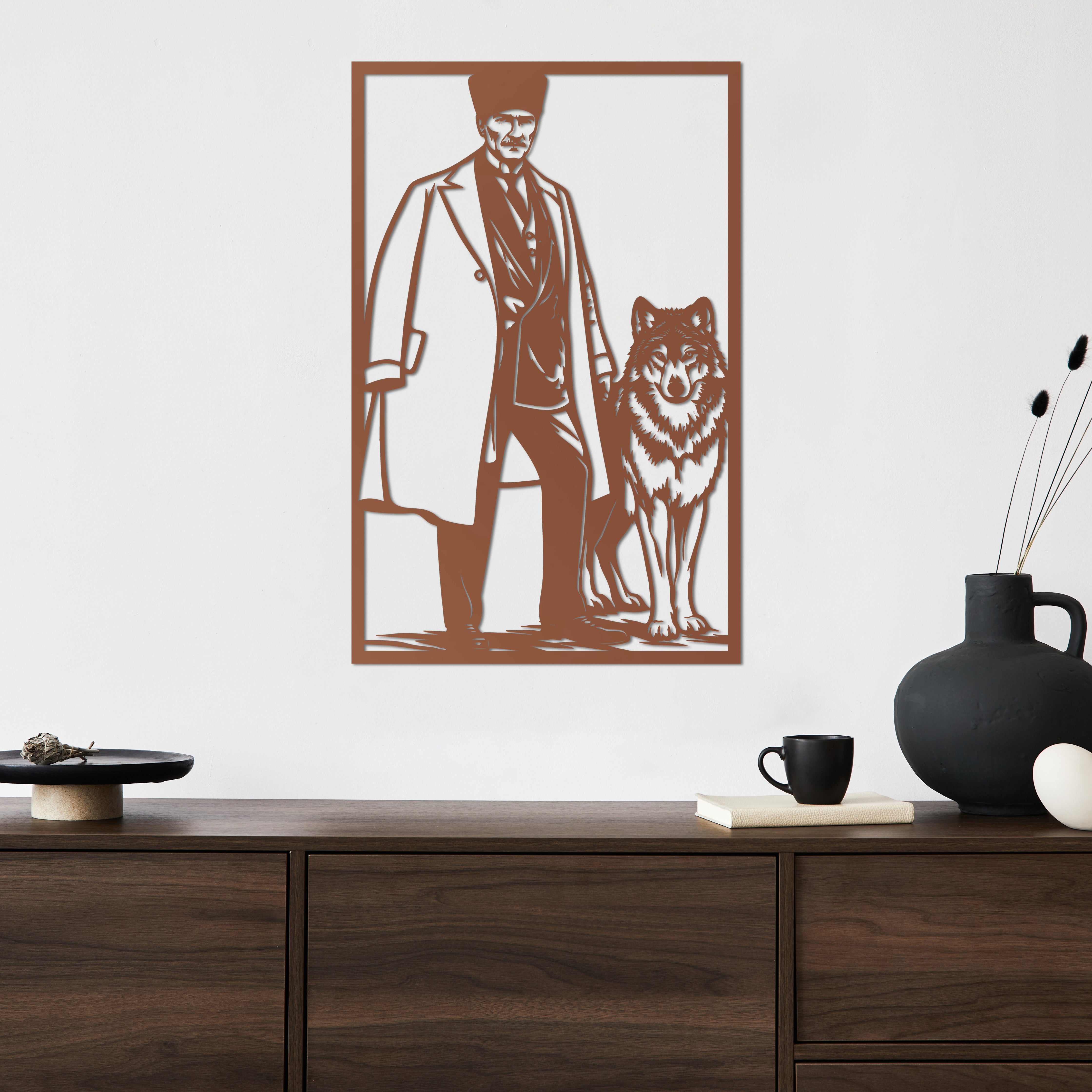 Asil Lider Atatürk Metal Duvar Dekoru