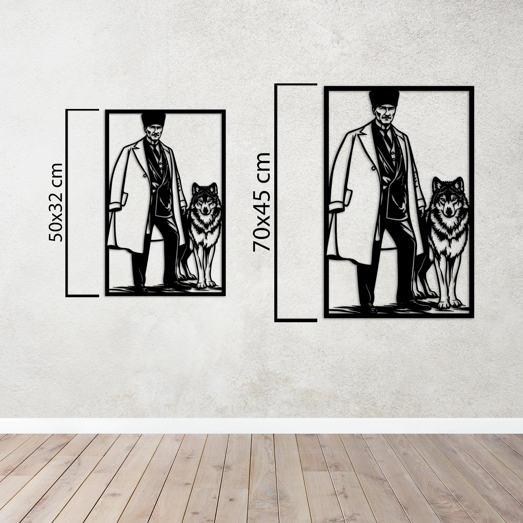 Asil Lider Atatürk Metal Duvar Dekoru