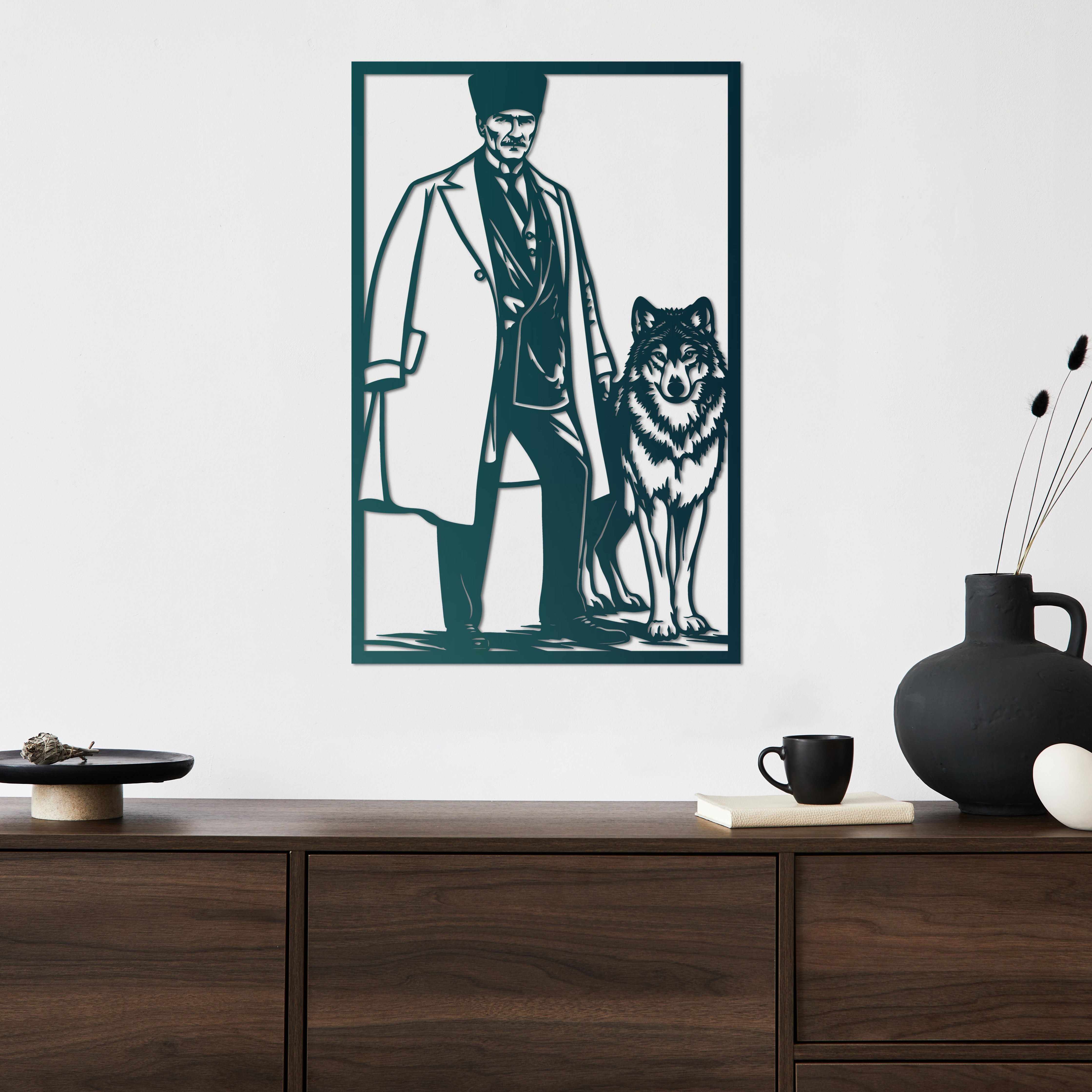 Asil Lider Atatürk Metal Duvar Dekoru