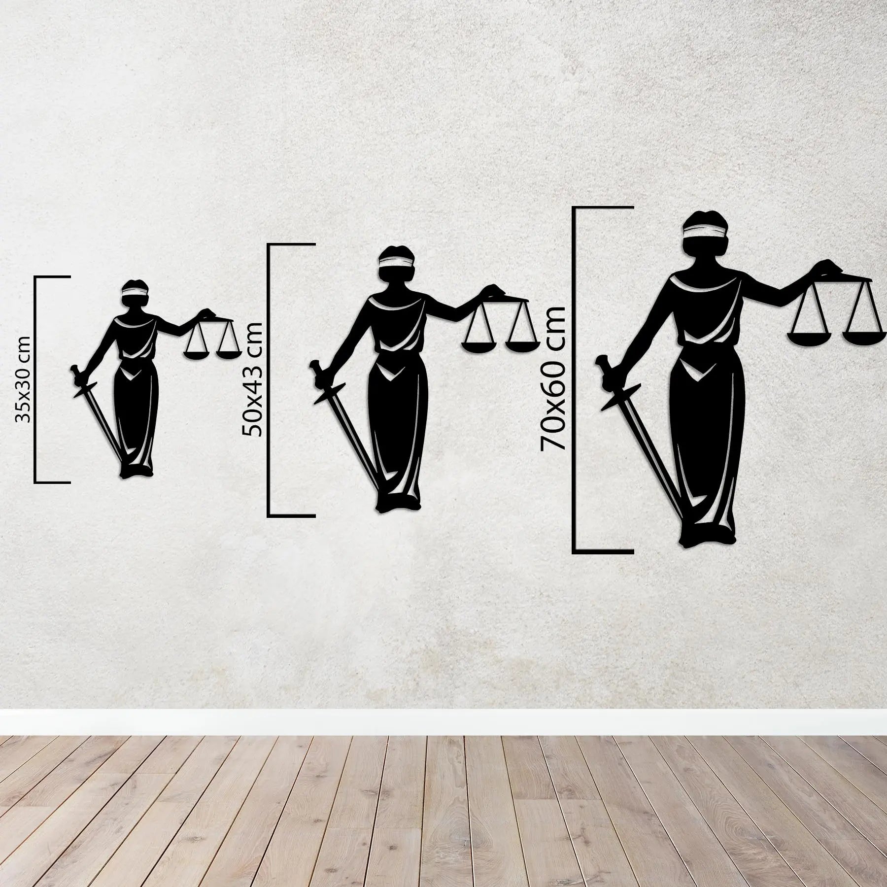 Adaletin Dengesi Metal Duvar Dekoru Laser Artique