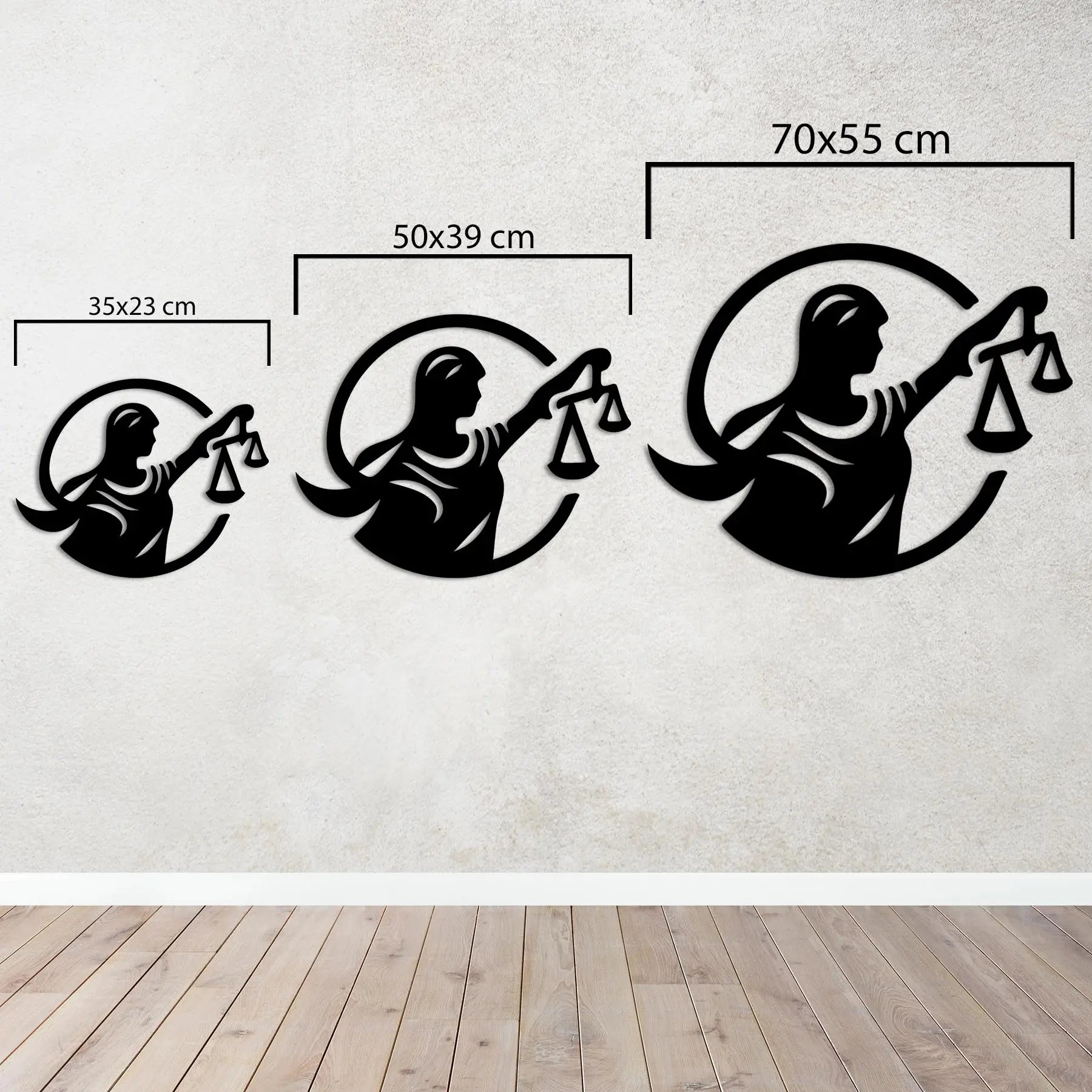 Adaletin Sesi Metal Duvar Dekoru Laser Artique