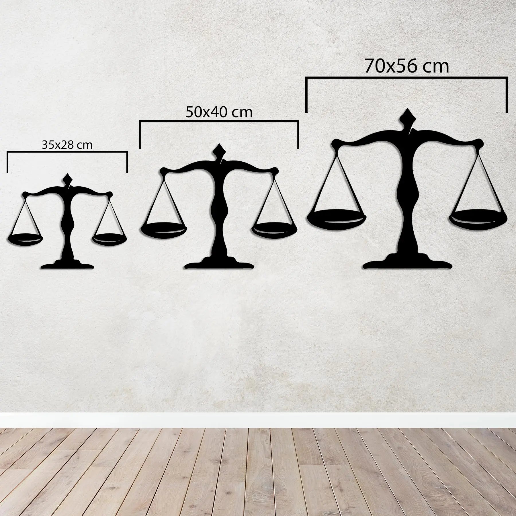 Adalet Dengesi Metal Duvar Dekoru Laser Artique