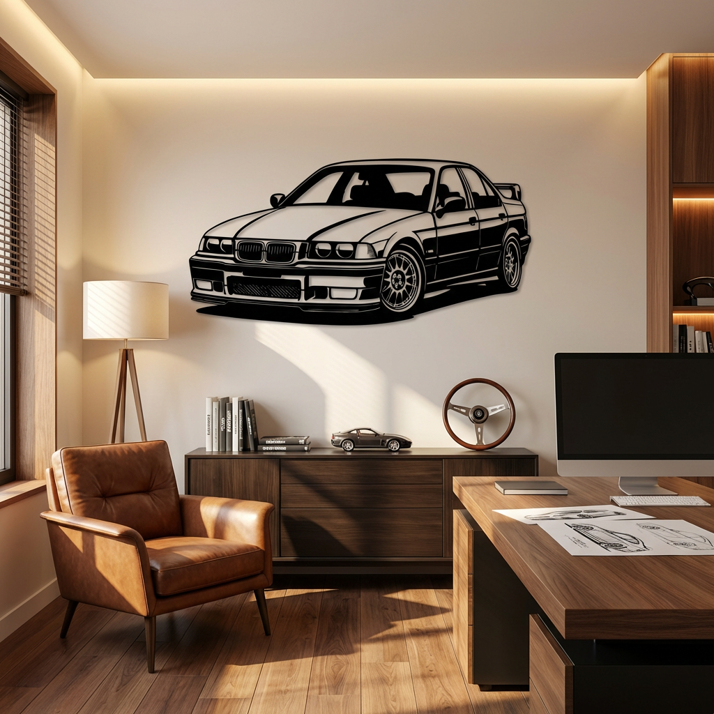 BMW E36 – Araba Metal Duvar Dekoru
