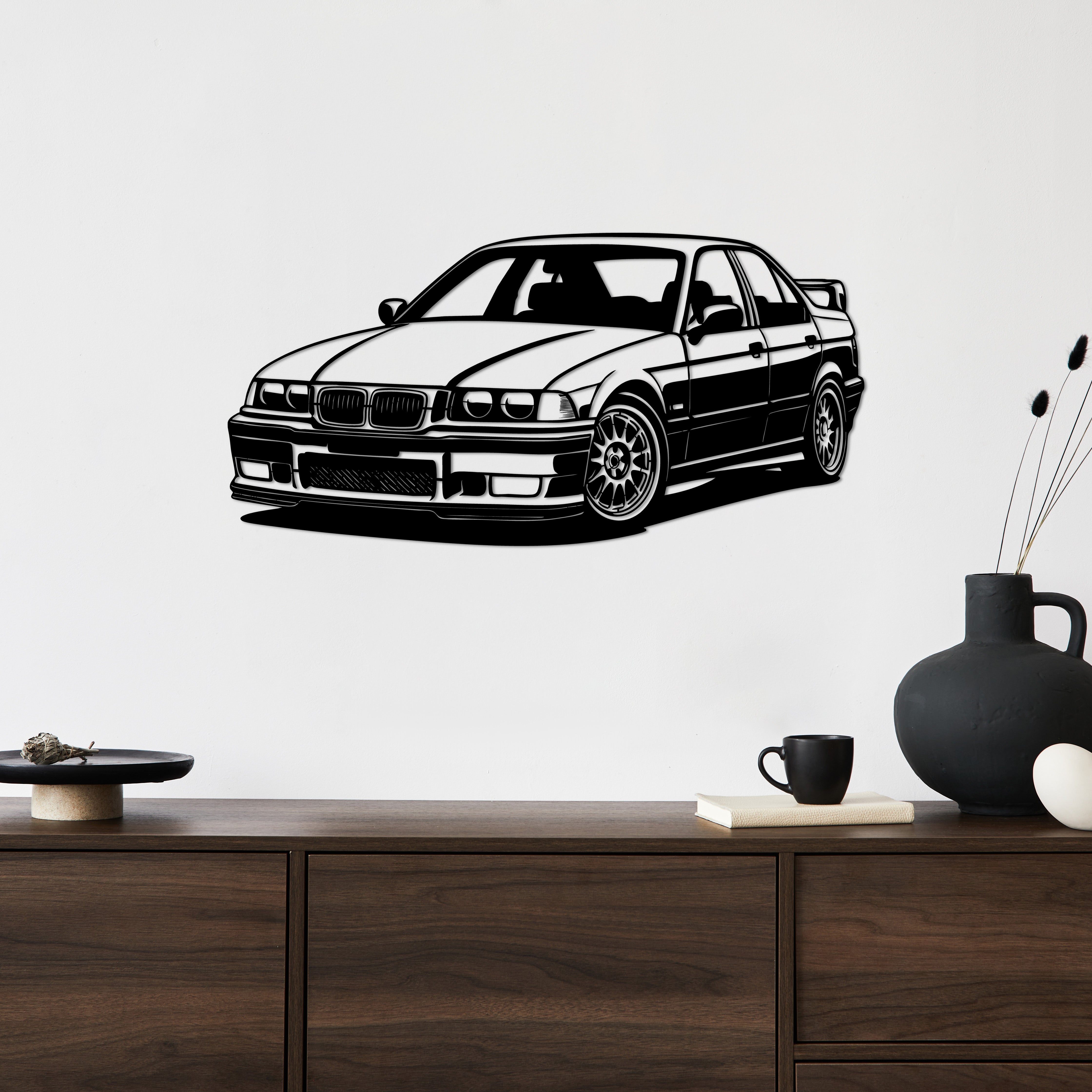 BMW E36 – Araba Metal Duvar Dekoru Laser Artique