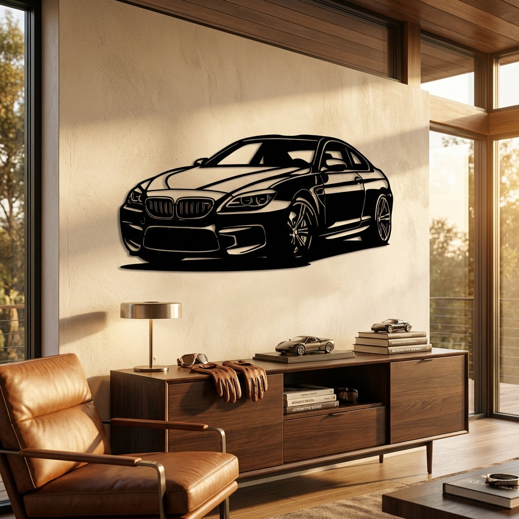 BMW M6 – Spor Araba Metal Duvar Dekoru