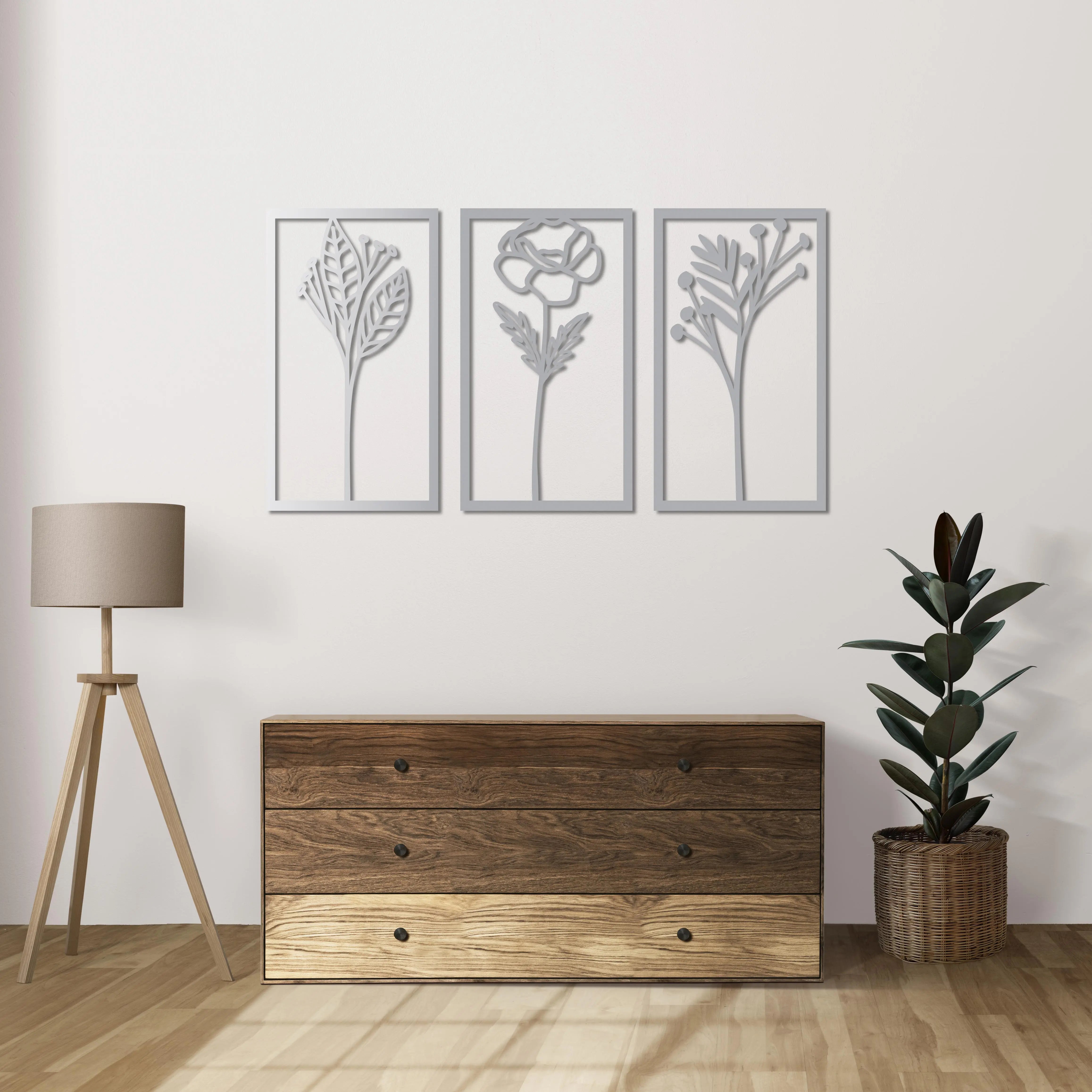 Baharın Uyanışı Metal Duvar Dekoru Laser Artique