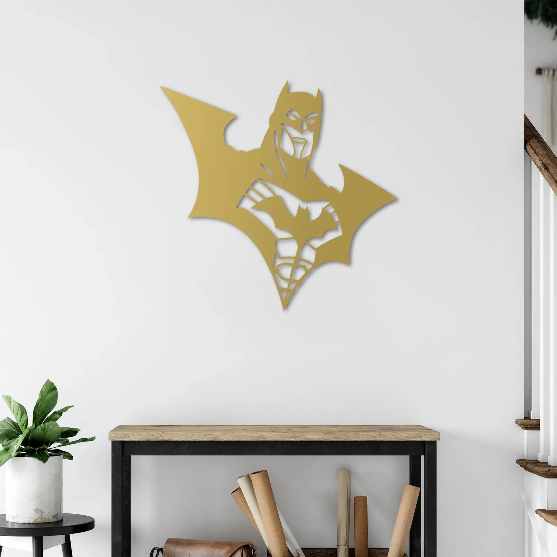 Gözcü Batman Metal Duvar Dekoru Laser Artique