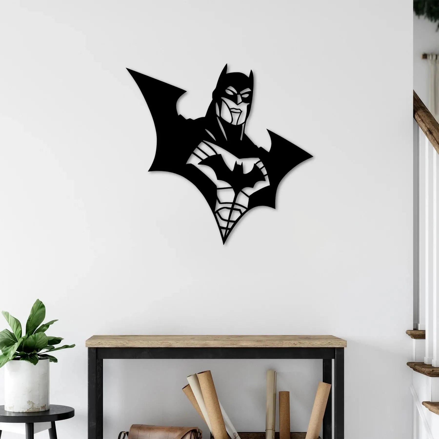 Gözcü Batman Metal Duvar Dekoru Laser Artique