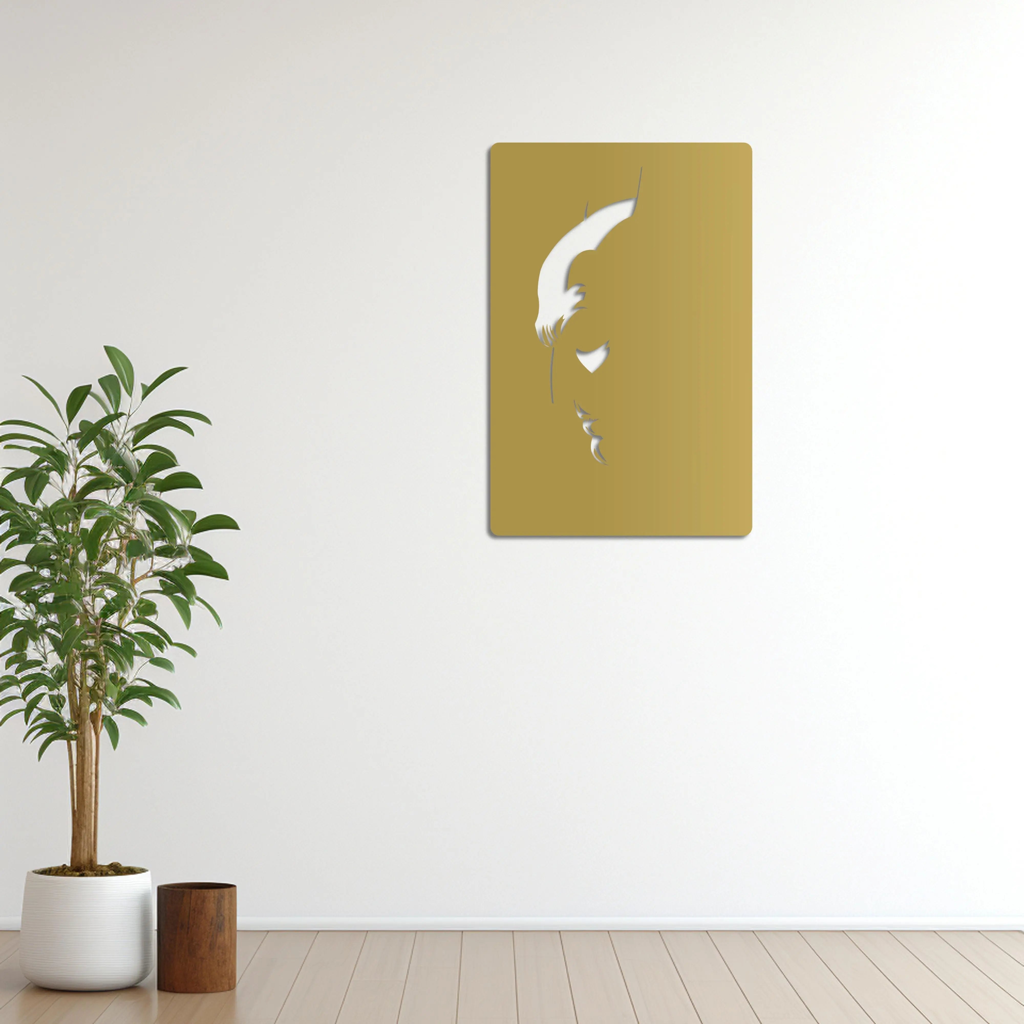 Gölgelerin İçinden Batman Metal Duvar Dekoru Laser Artique