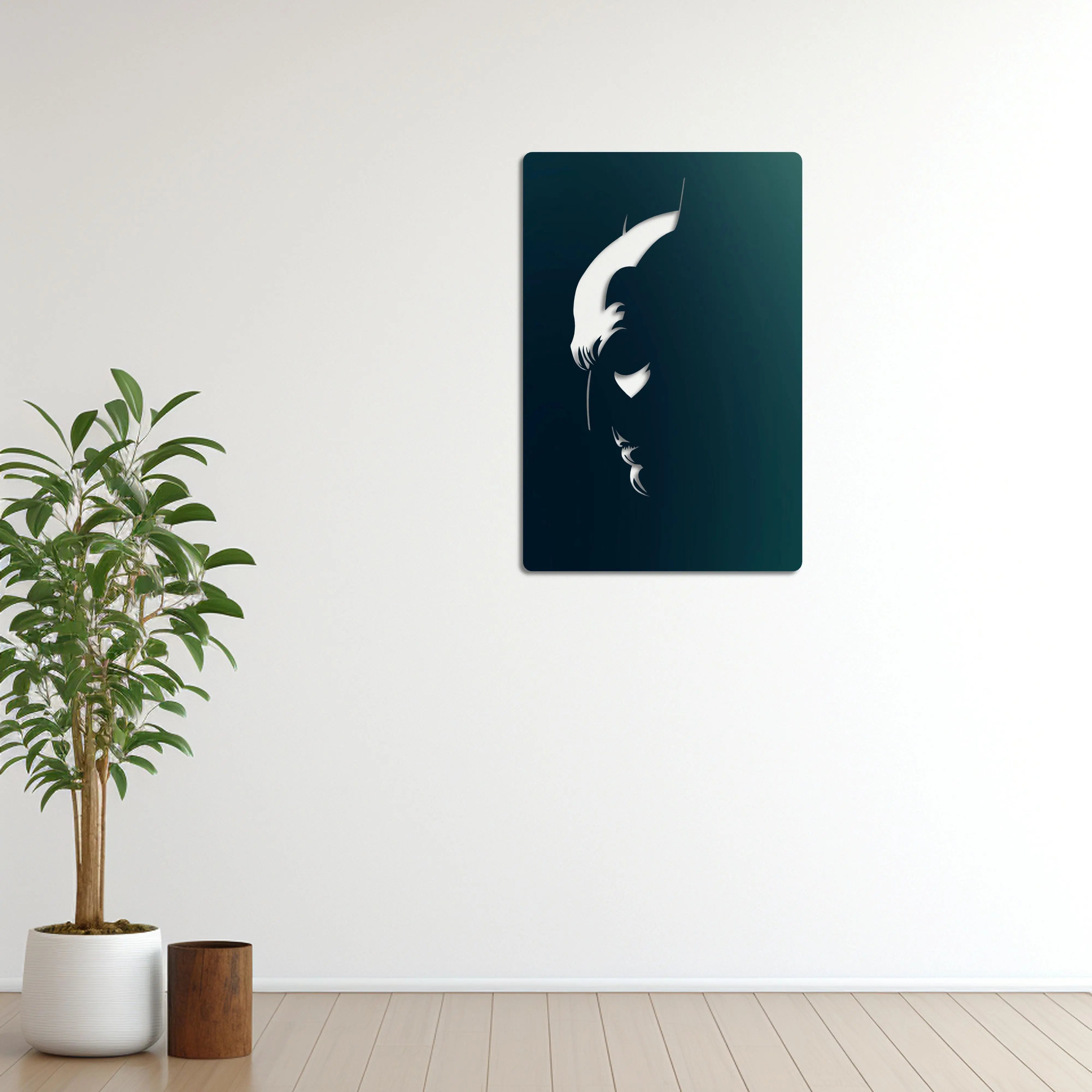 Gölgelerin İçinden Batman Metal Duvar Dekoru Laser Artique