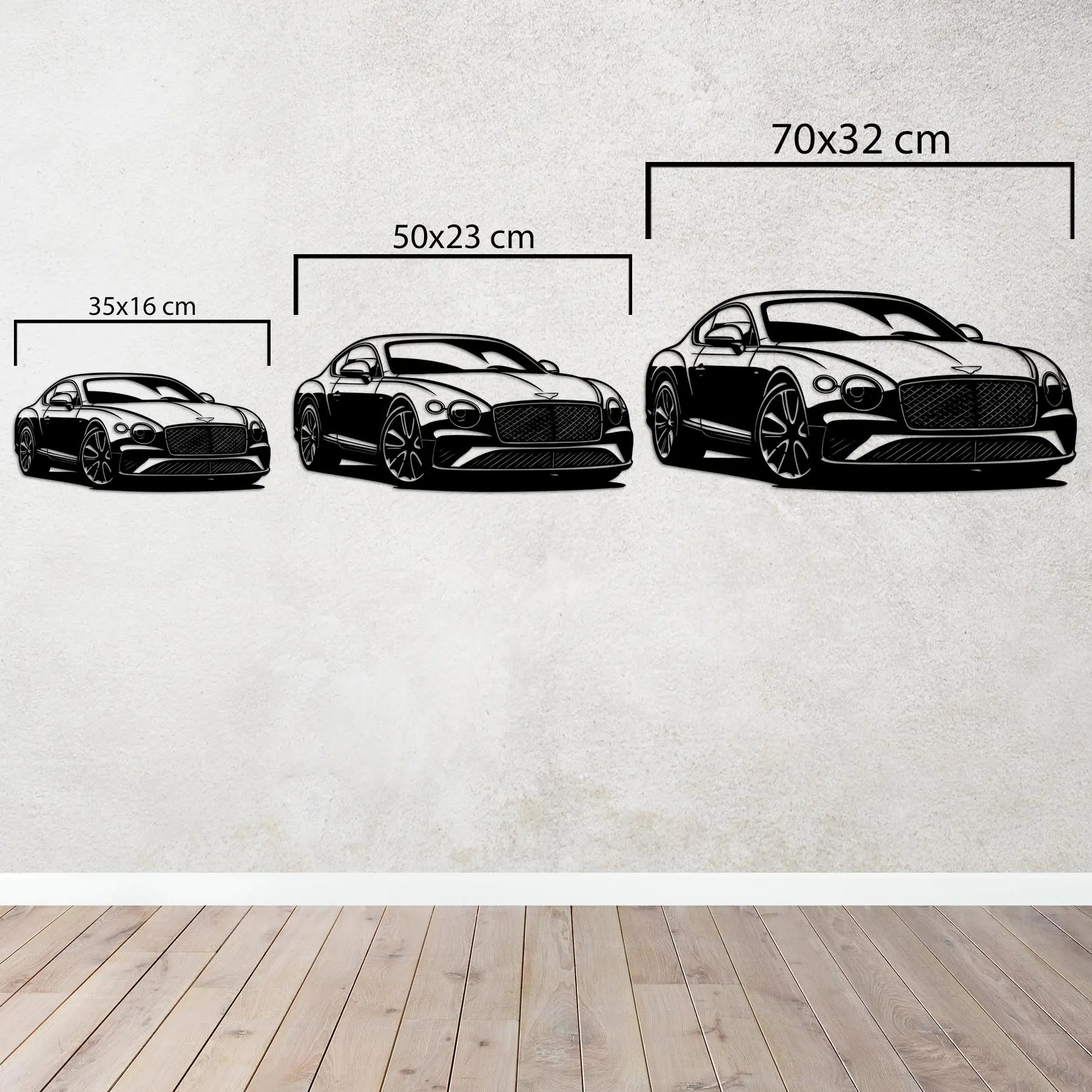 Bentley Continental GT – Metal Duvar Dekoru Laser Artique