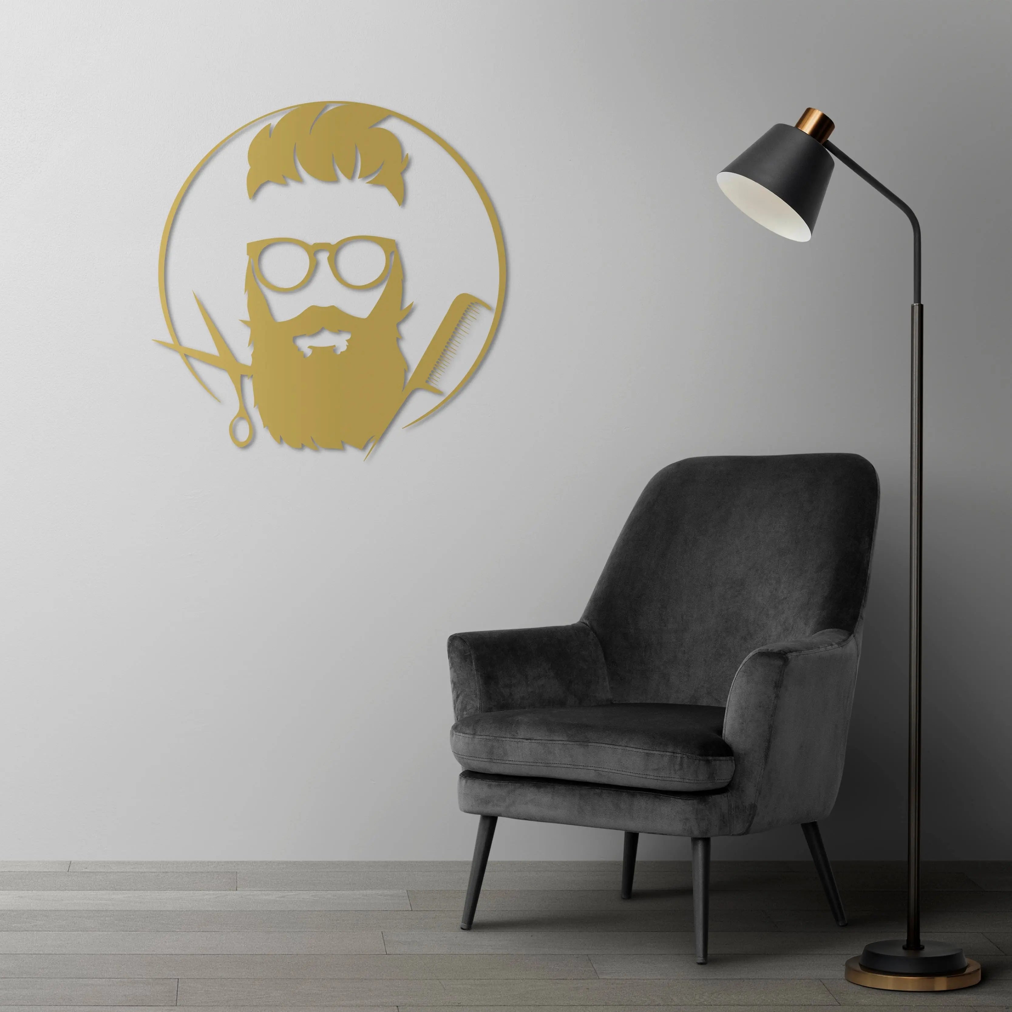 Tarzın İmzası – Berber Metal Duvar Dekoru Laser Artique