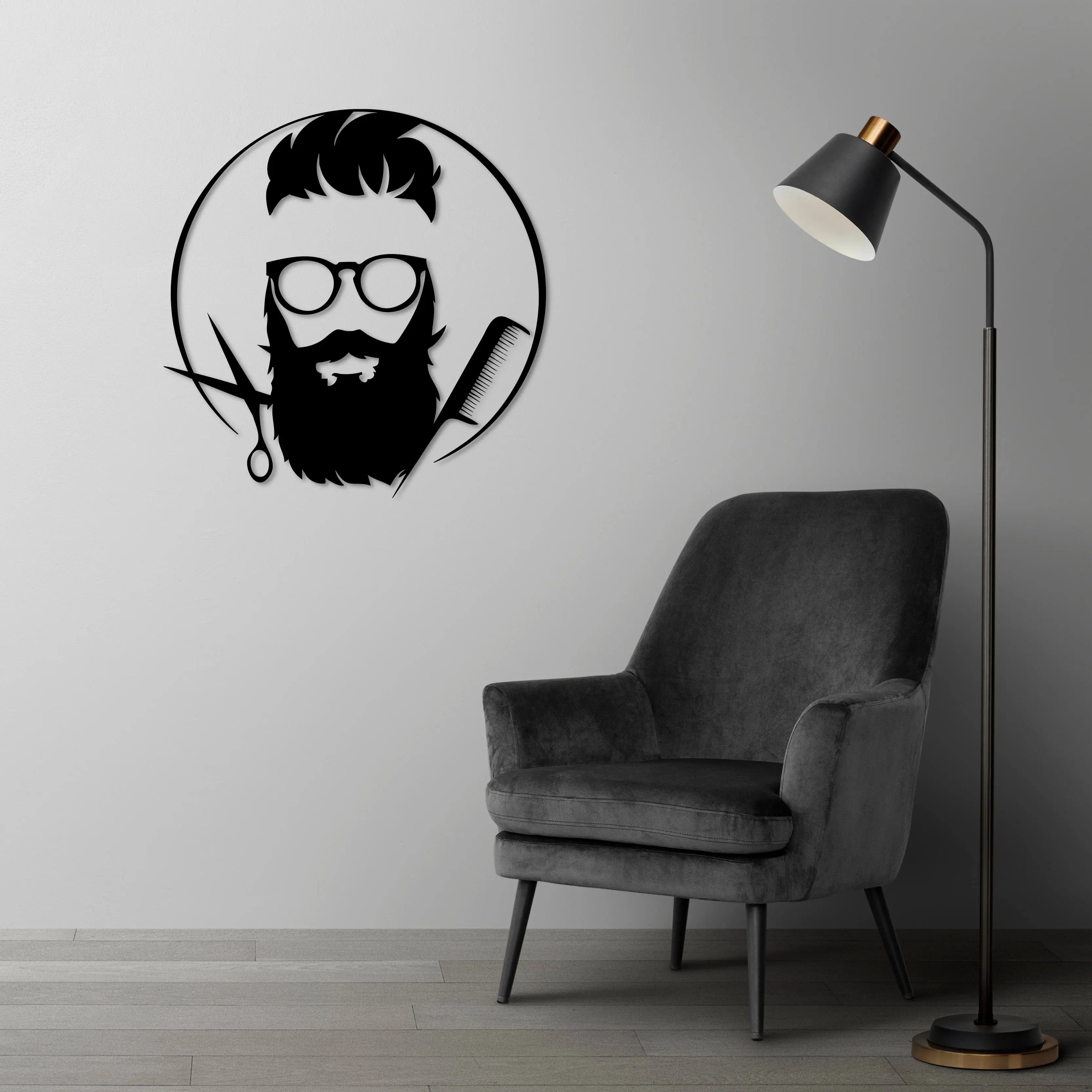 Tarzın İmzası – Berber Metal Duvar Dekoru Laser Artique