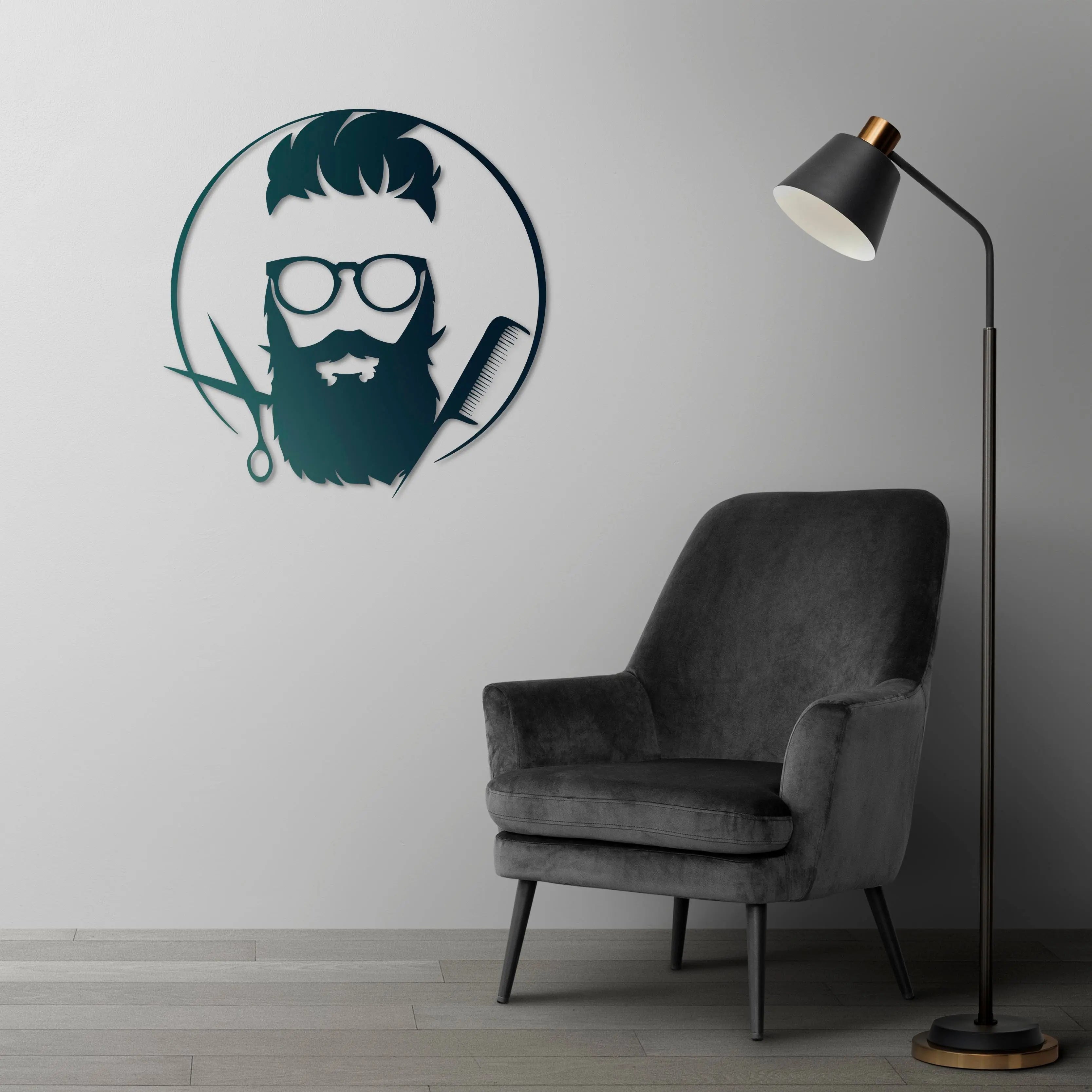 Tarzın İmzası – Berber Metal Duvar Dekoru Laser Artique