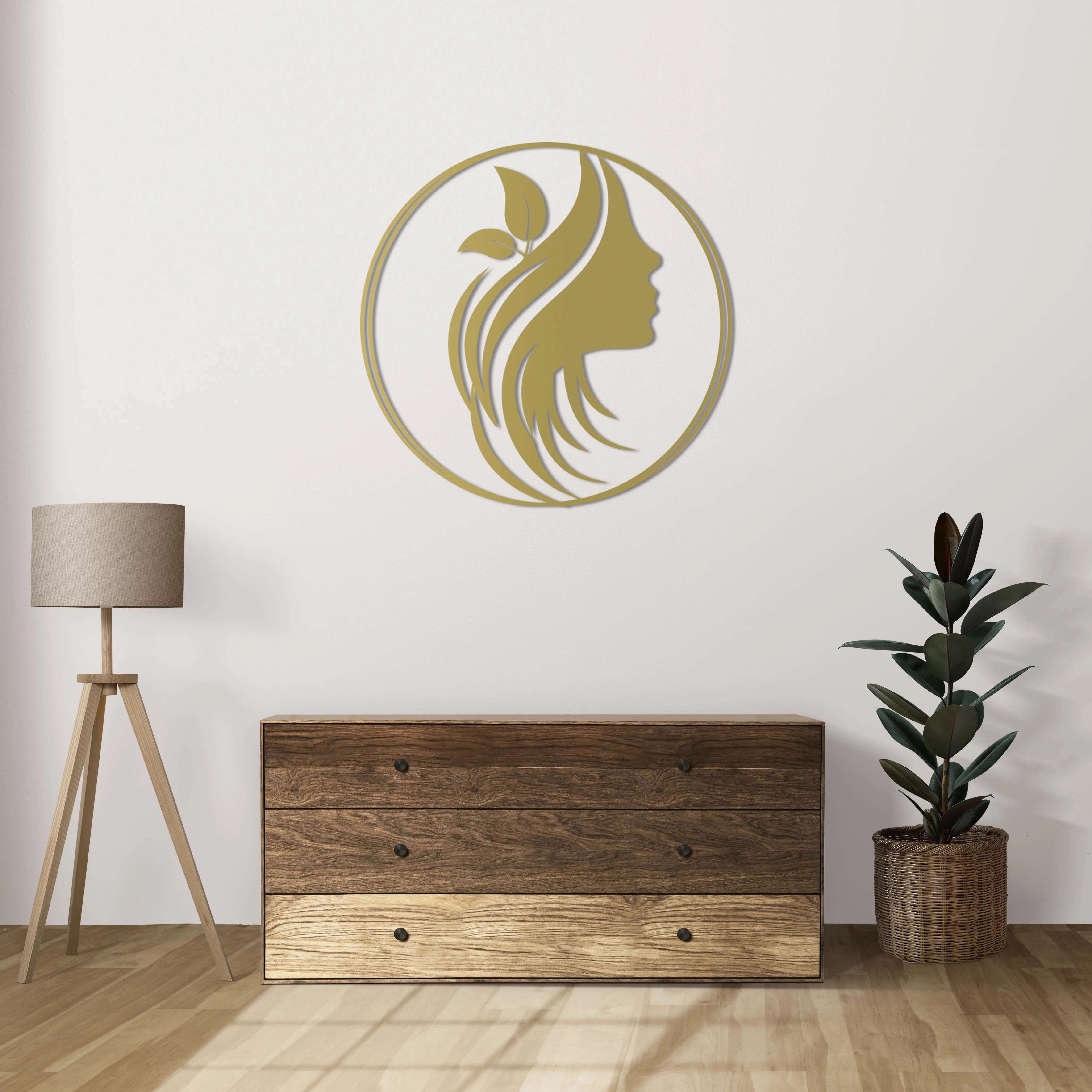 Zarafetin Silüeti – Kadın Kuaför Metal Duvar Dekoru Laser Artique