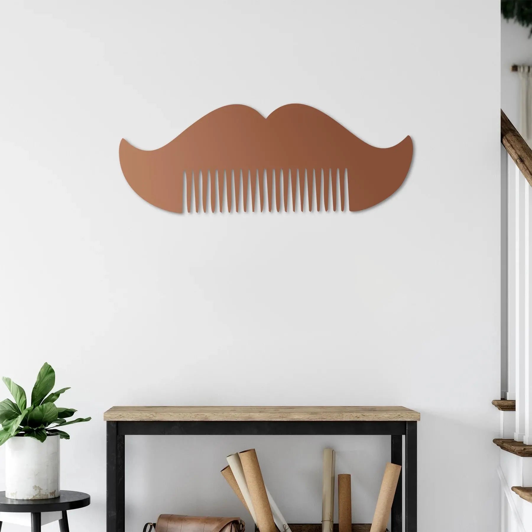 Taraklı Bıyık – Metal Duvar Dekoru Laser Artique