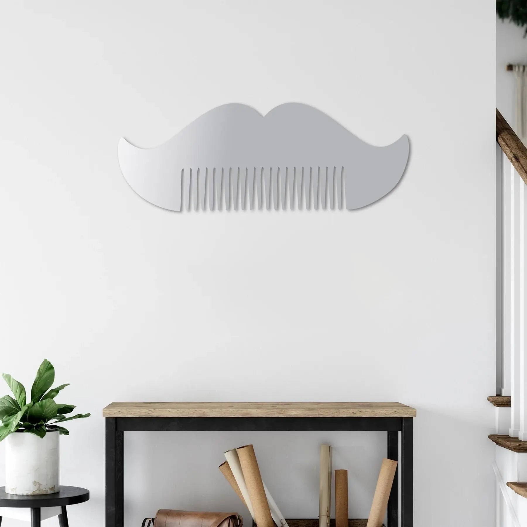 Taraklı Bıyık – Metal Duvar Dekoru Laser Artique