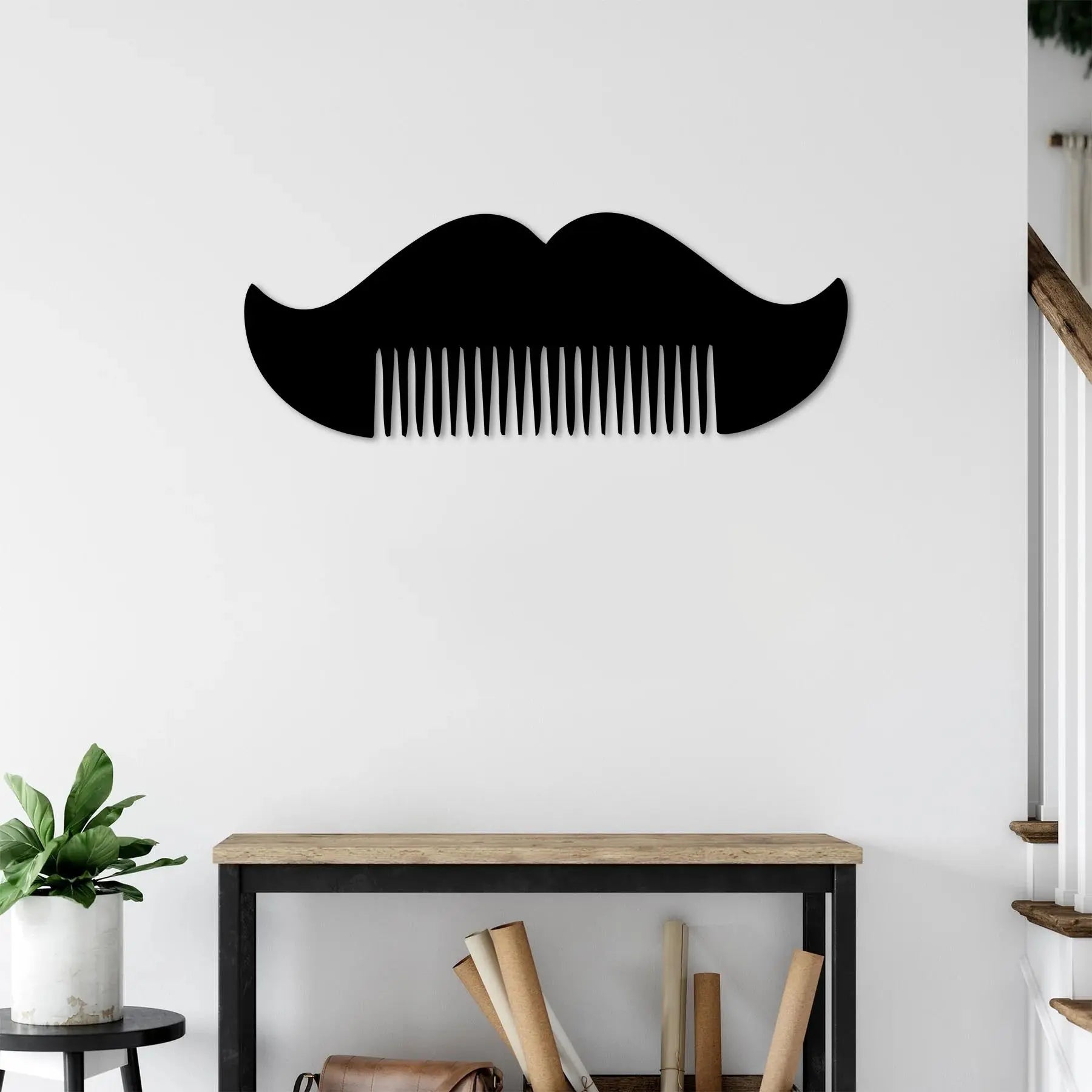 Taraklı Bıyık – Metal Duvar Dekoru Laser Artique