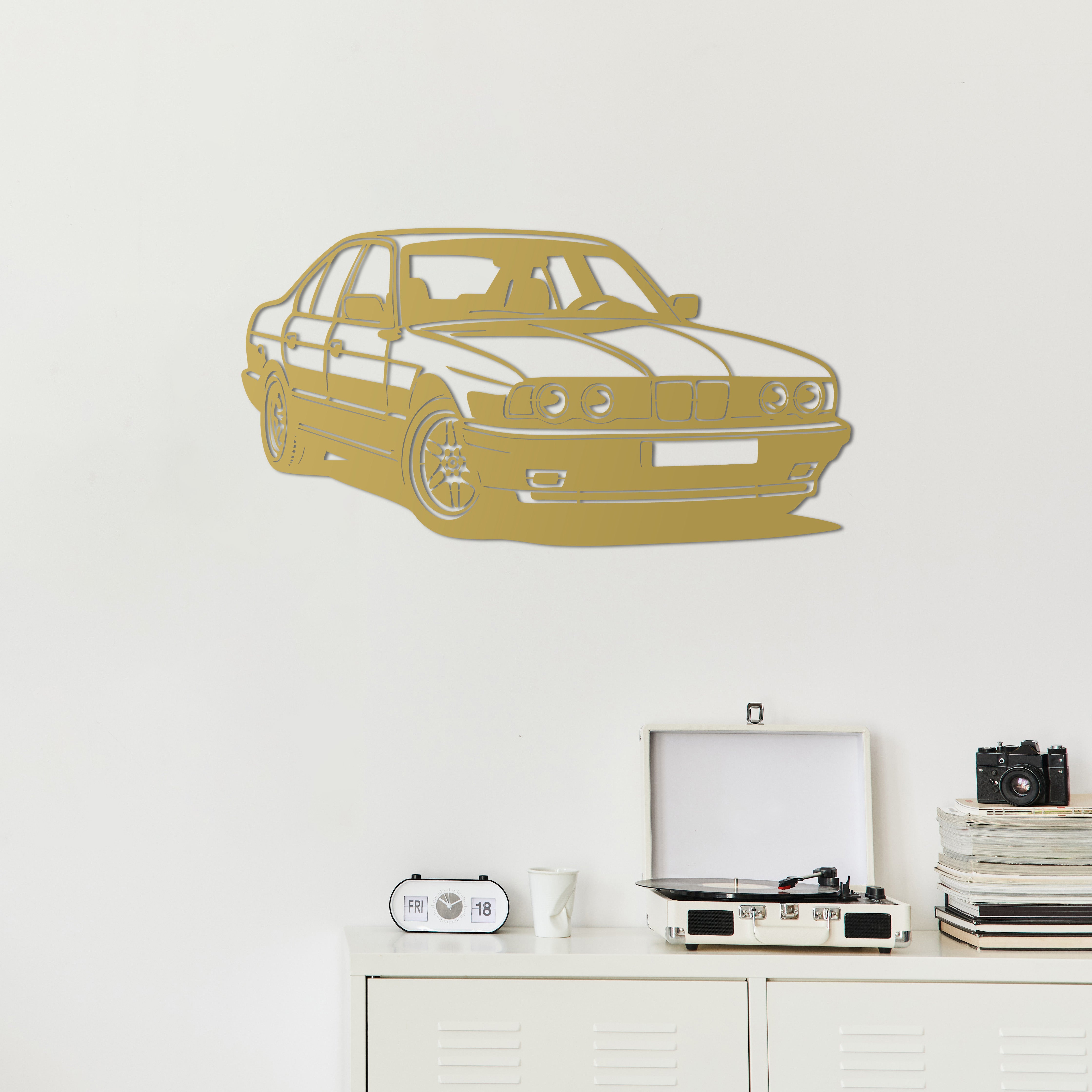 BMW E34 – Araba Metal Duvar Dekoru Laser Artique