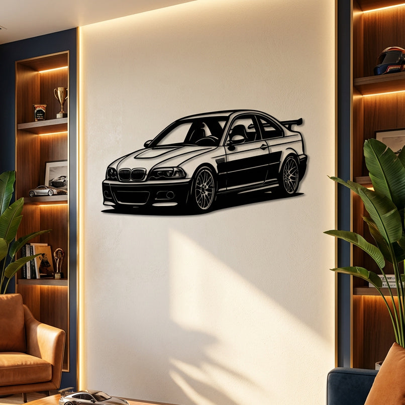 BMW M3 GTR – Spor Araba Metal Duvar Dekoru