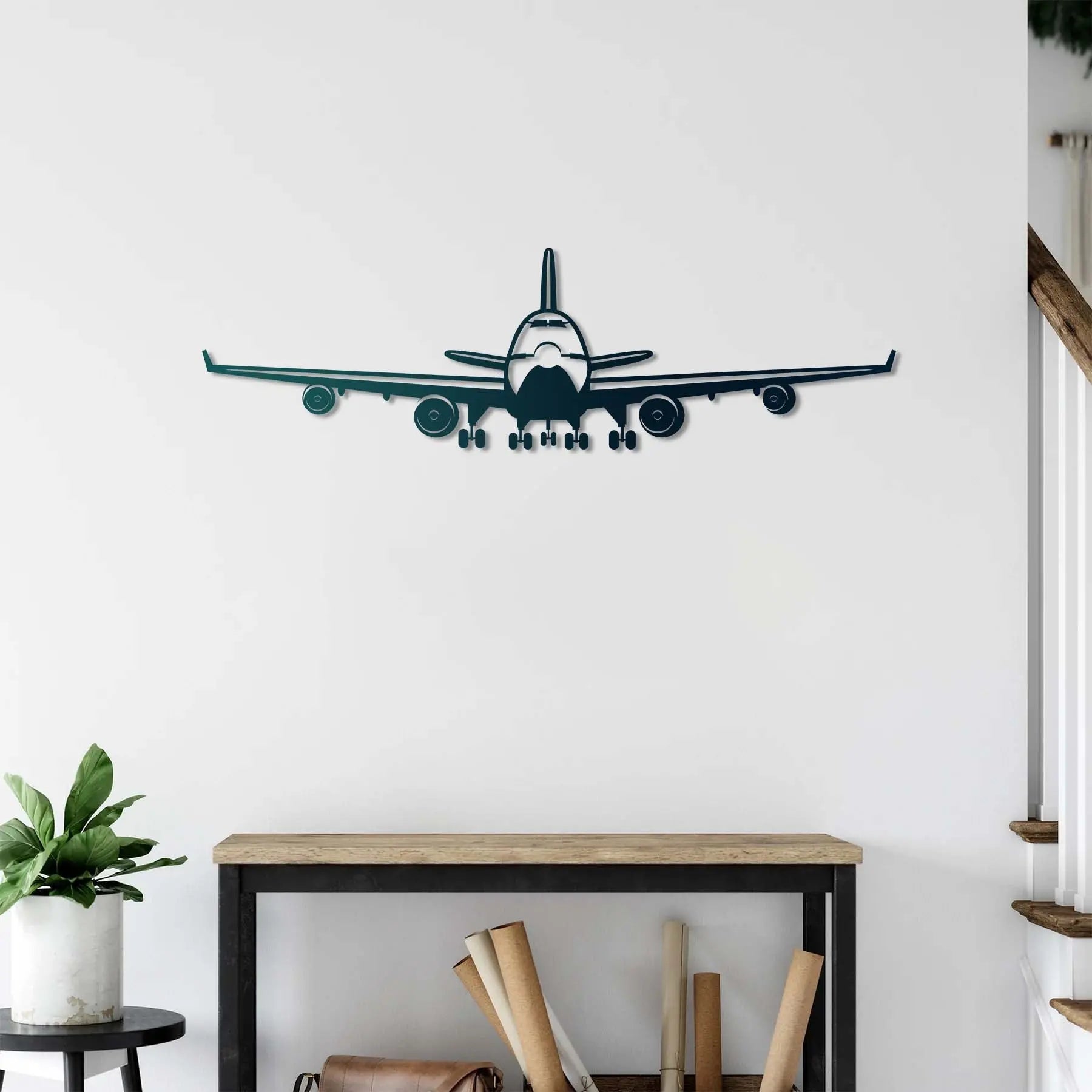 Boeing 747 – Uçak Metal Duvar Dekoru Laser Artique