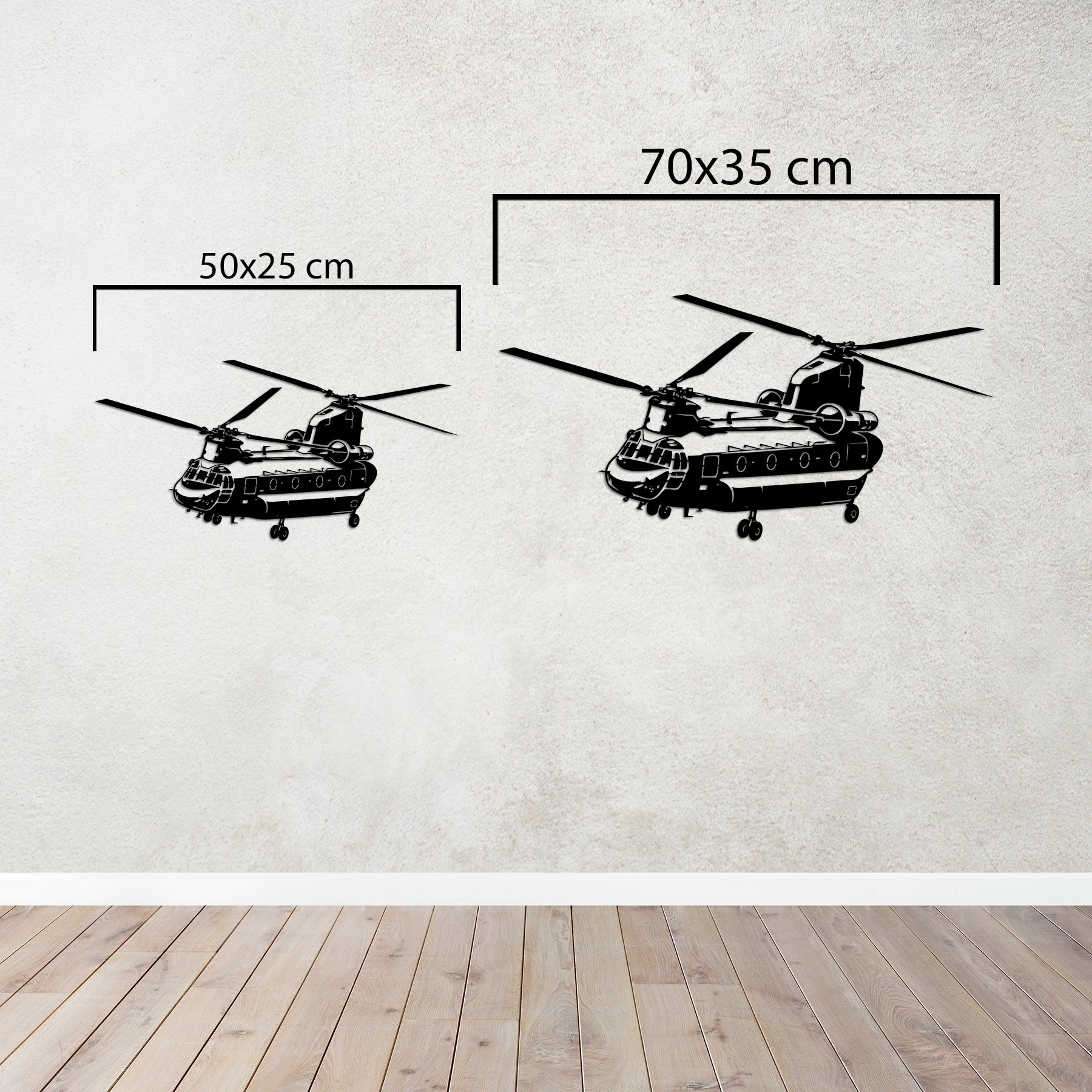CH-47 Chinook – Askeri Helikopter Metal Duvar Dekoru