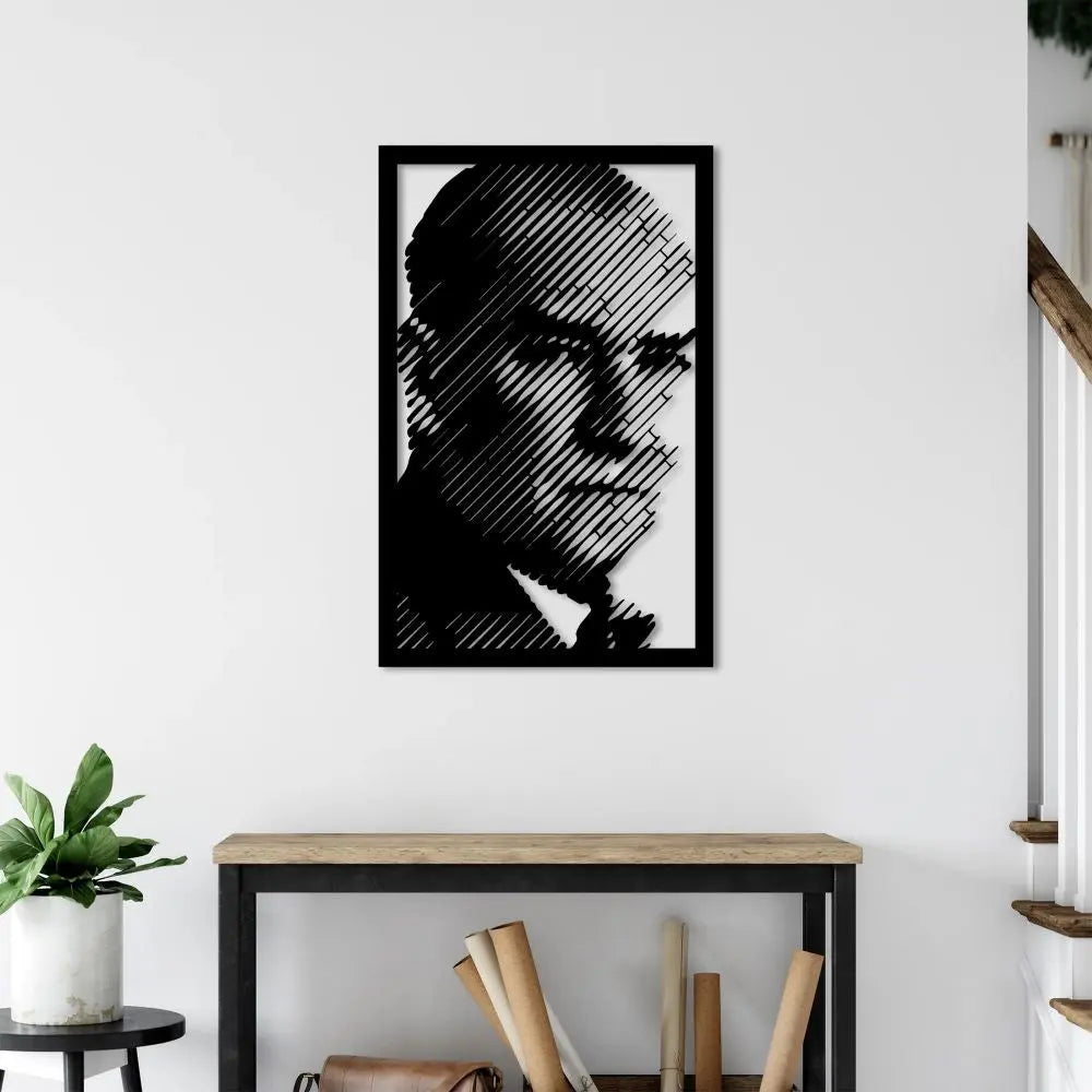 Modern Çizgilerde Bir Devlet Adamı: Atatürk Metal Duvar Dekoru Laser Artique