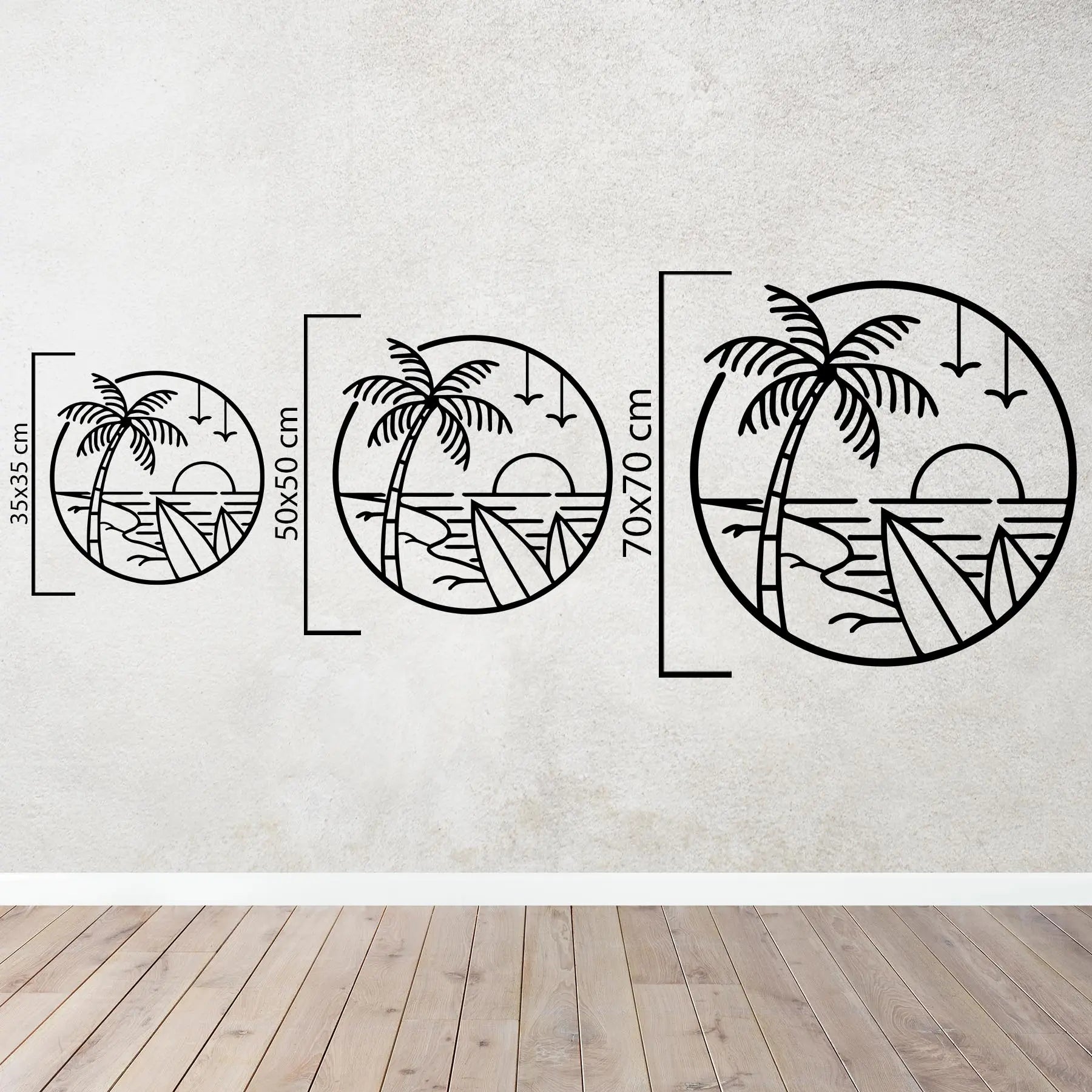 Tropik Huzur – Metal Duvar Dekoru Laser Artique