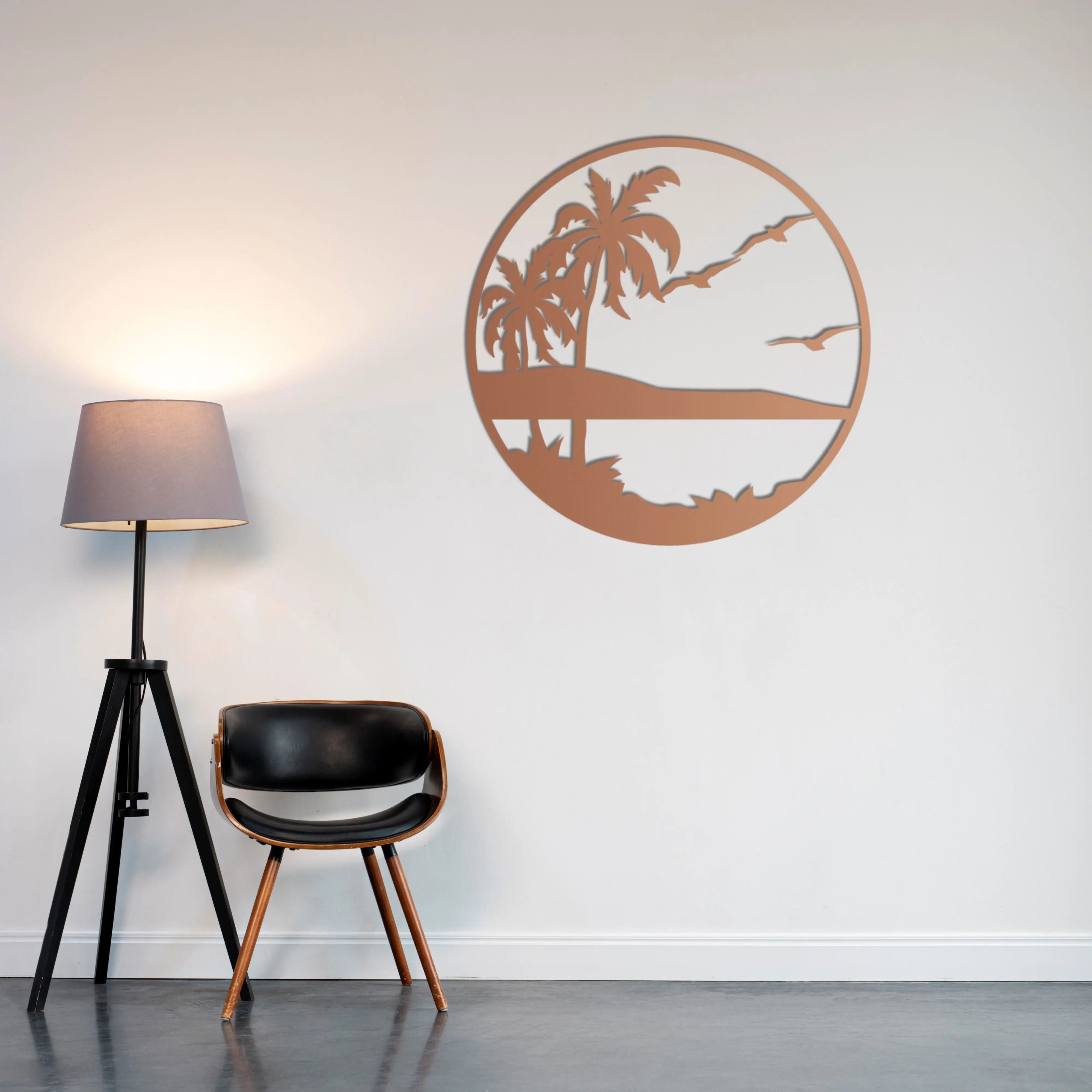 Tropikal Rüya Metal Duvar Dekoru Laser Artique