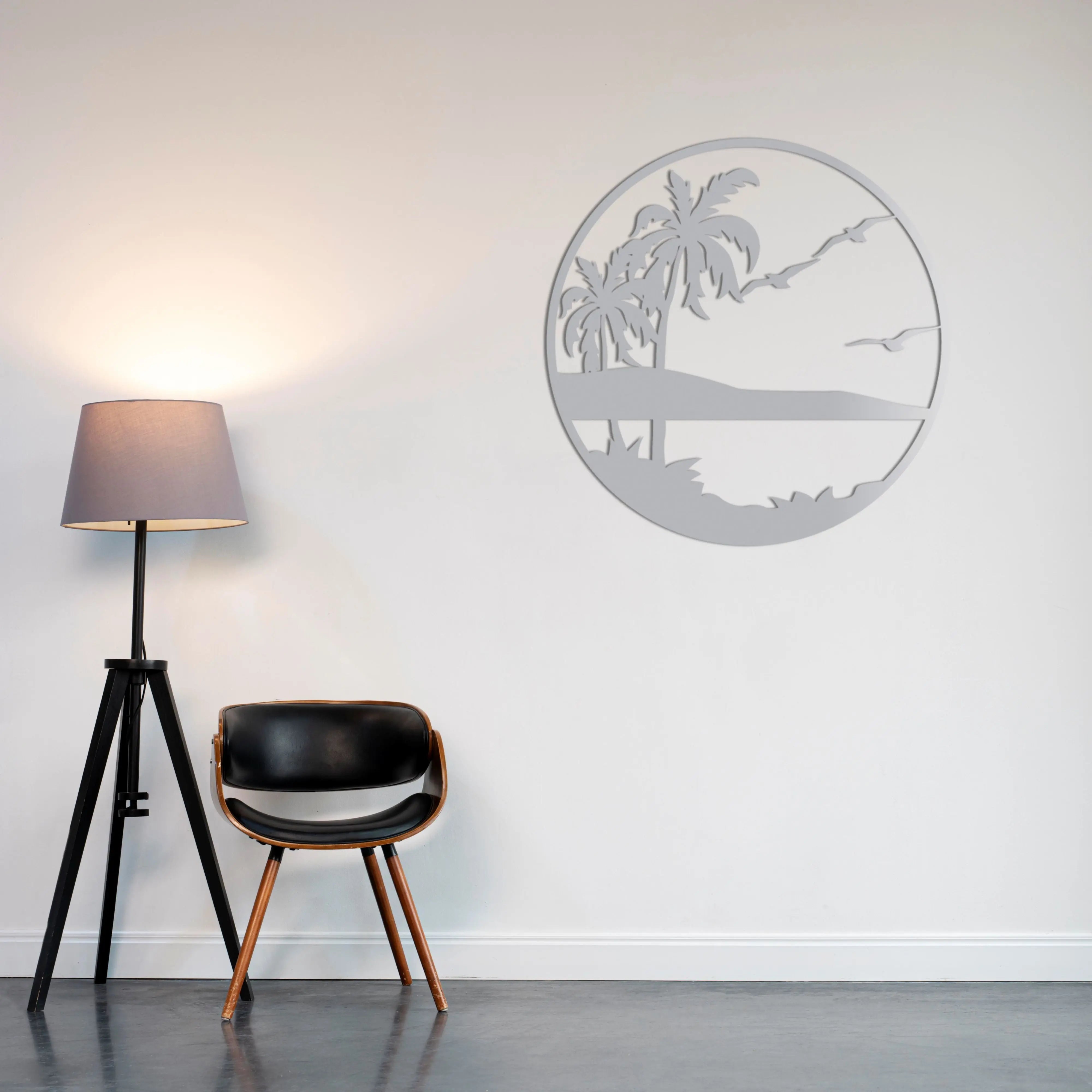 Tropikal Rüya Metal Duvar Dekoru Laser Artique