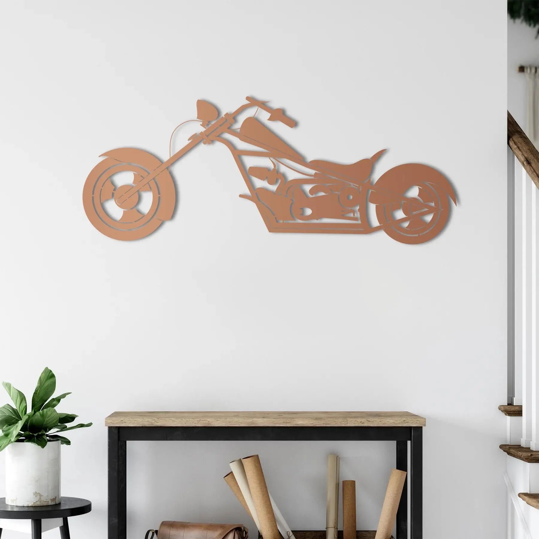 Chopper Efsanesi – Metal Motosiklet Duvar Dekoru Laser Artique