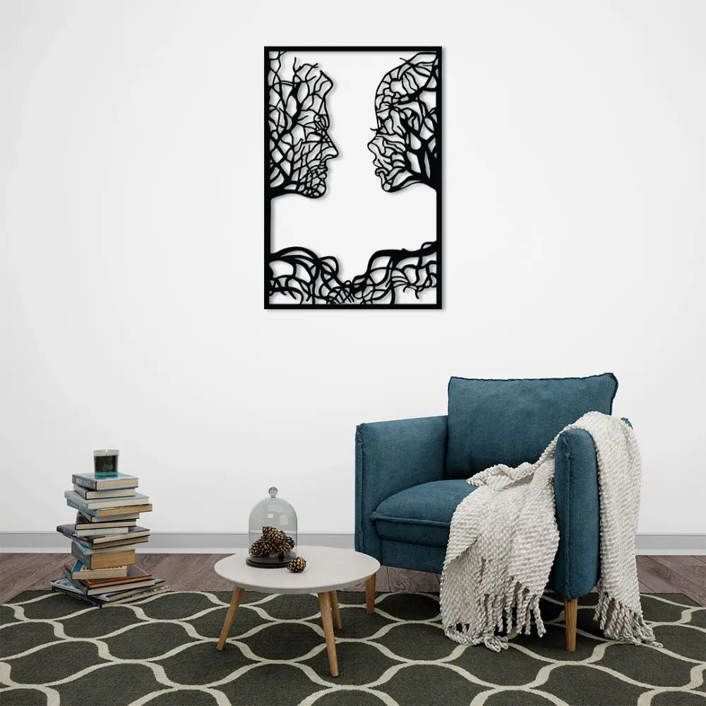 Yansıyan Ruhlar Metal Duvar Dekoru Laser Artique