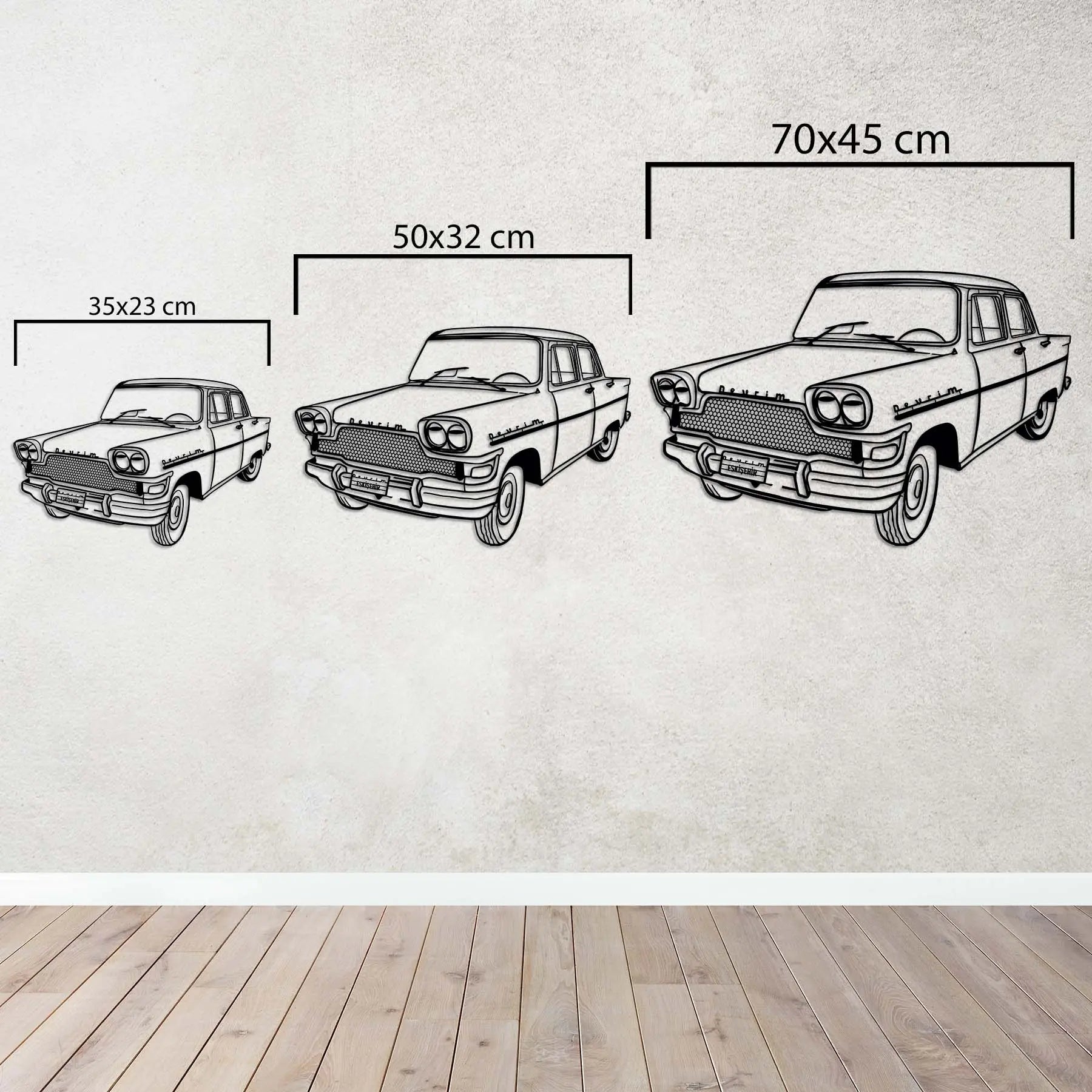Devrim Arabası – Araba Metal Duvar Dekoru Laser Artique