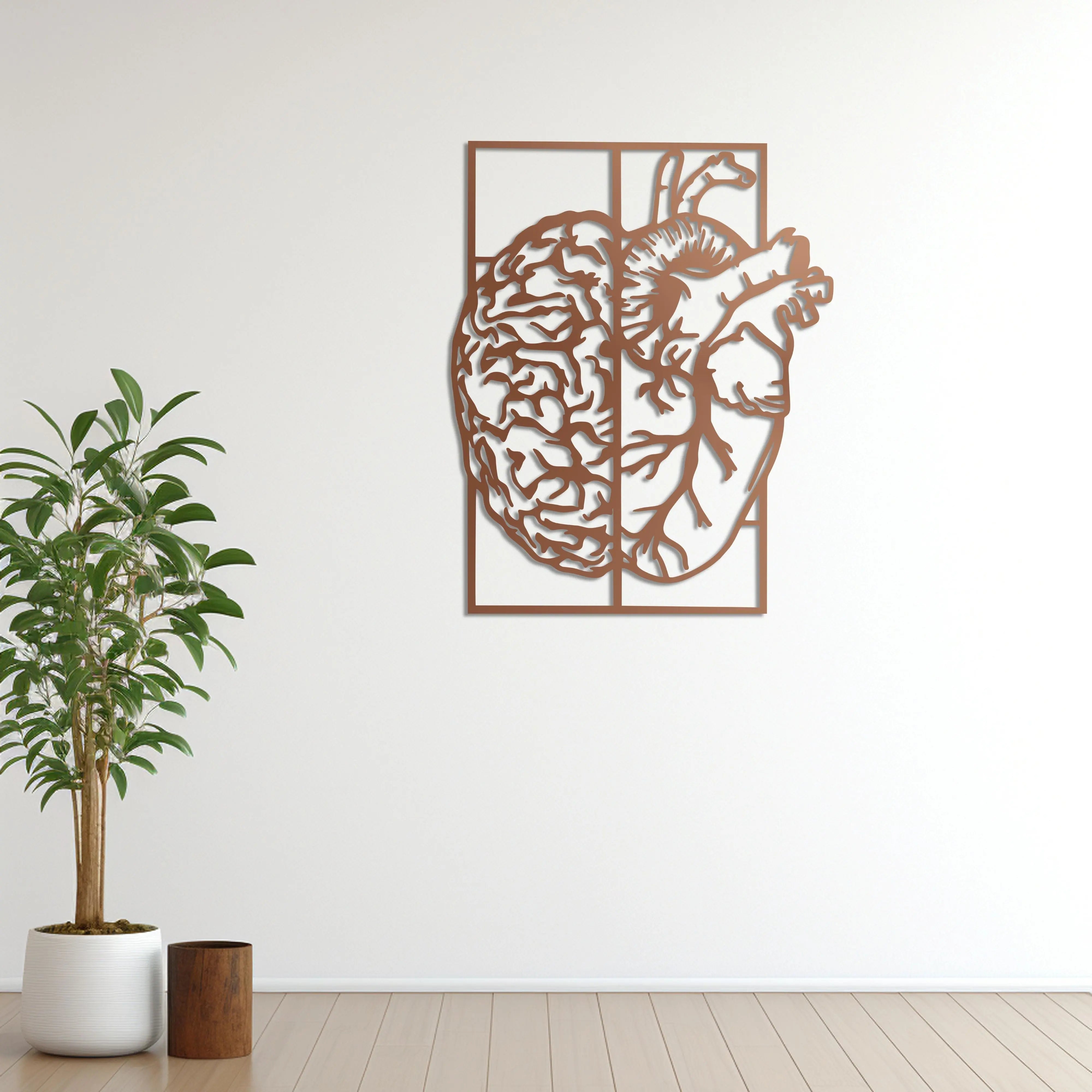 Düşünce ve Duygu Metal Duvar Dekoru Laser Artique