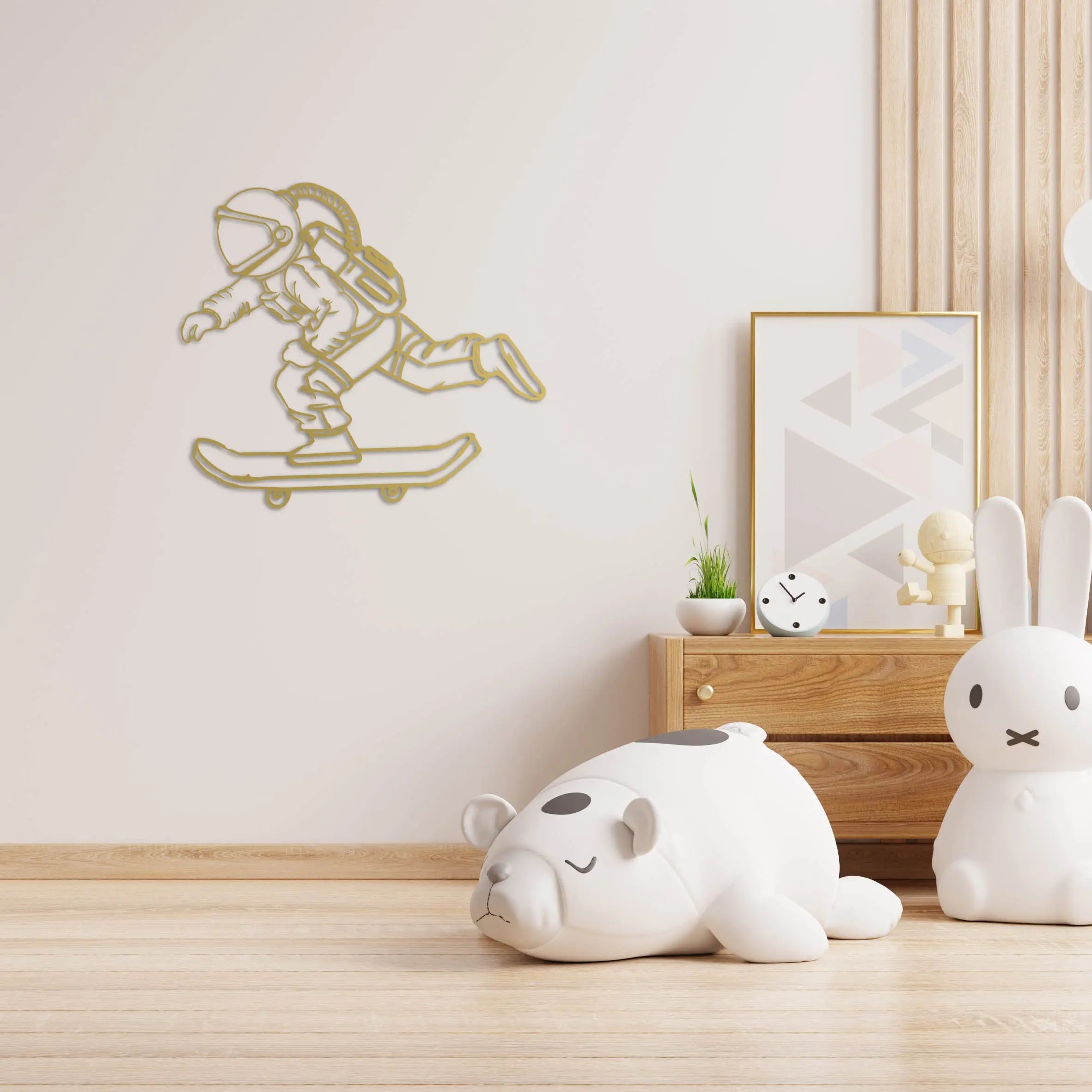 Uzay Rampası Metal Duvar Dekoru Laser Artique