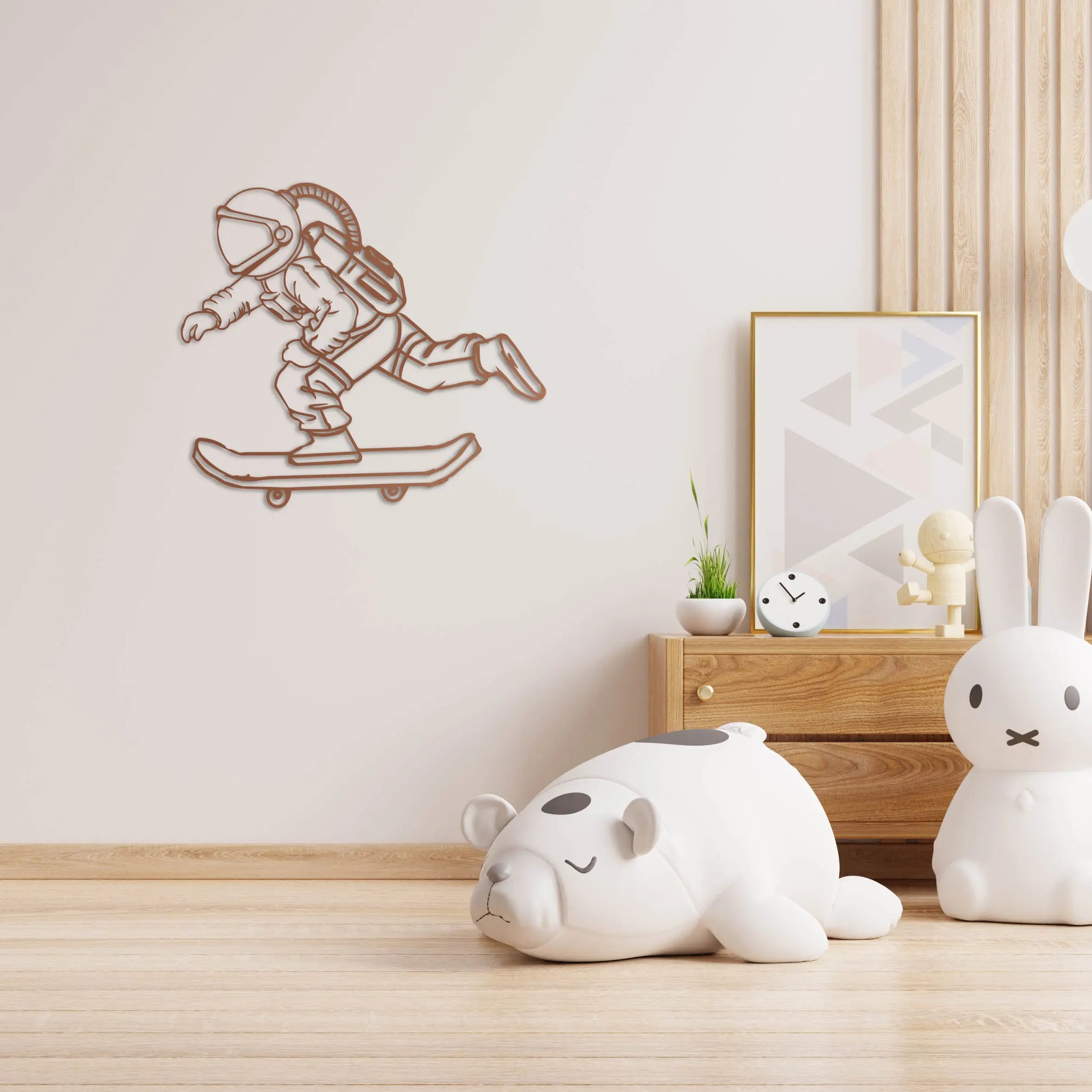 Uzay Rampası Metal Duvar Dekoru Laser Artique